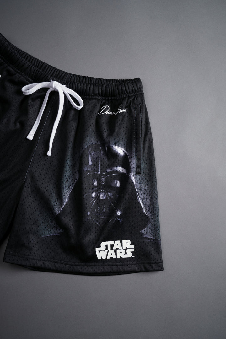 The Power Of The Dark Side Vader Mesh Shorts in Black