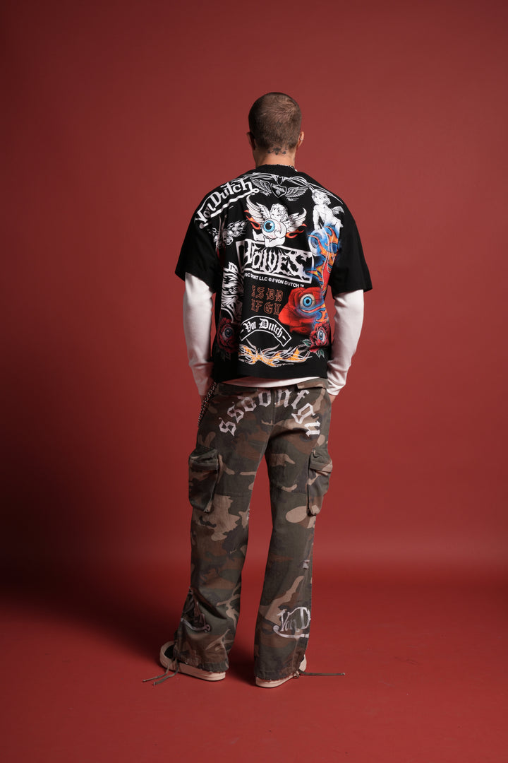 Kulture Klash Premium Oversized Tee in Black