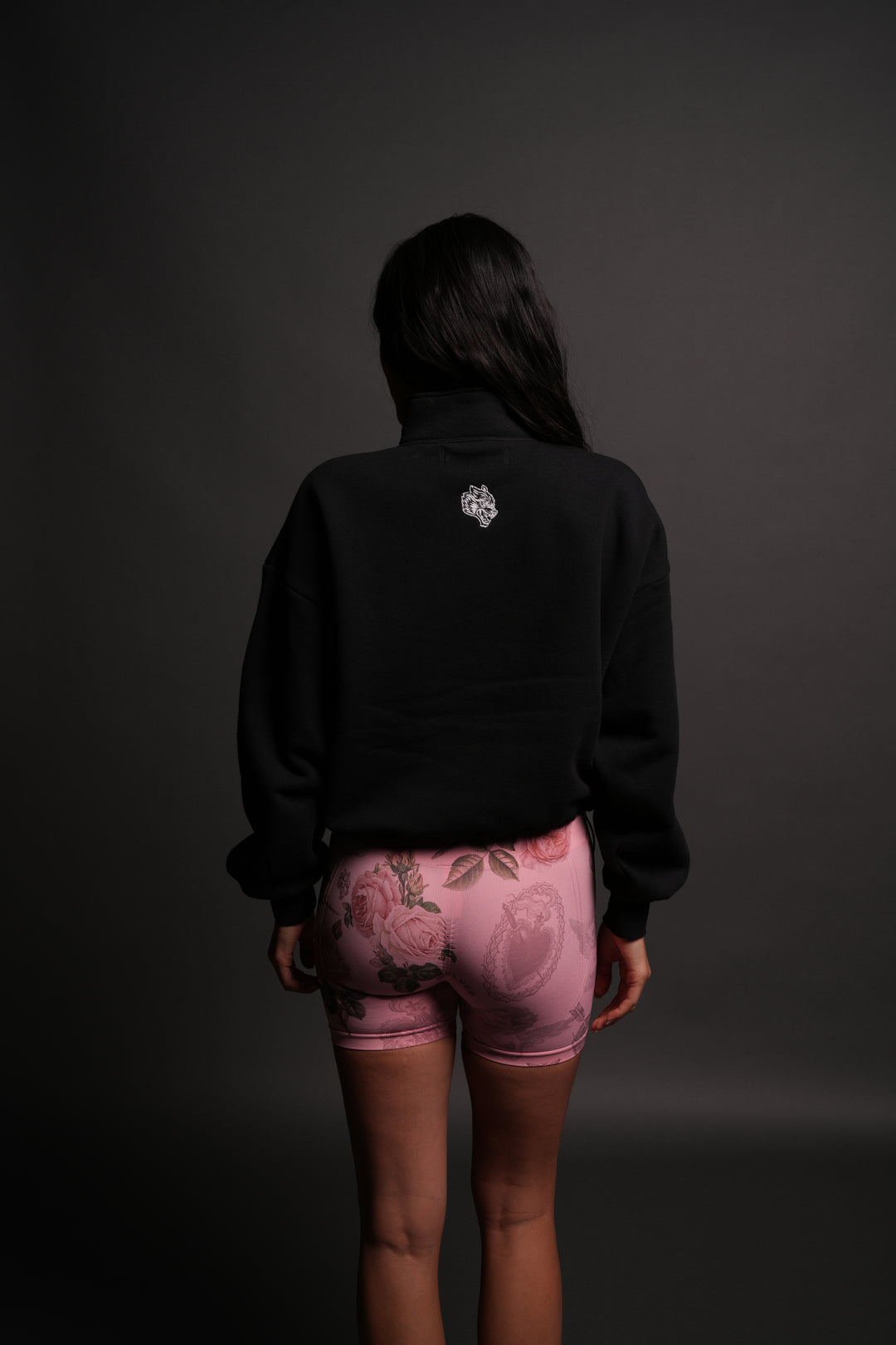 Wolf Chopper Oversized "Everson" Mockneck Sweater in Black
