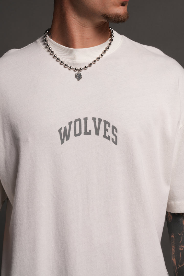 La Ca Frvr Premium Oversized Tee in Cream
