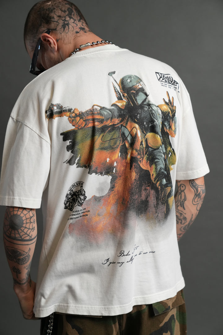 Boba Fett "Premium" Oversized Tee in Cream