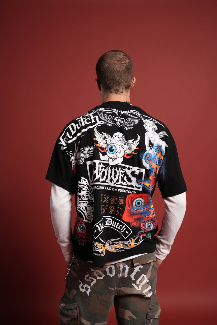 Kulture Klash Premium Oversized Tee in Black