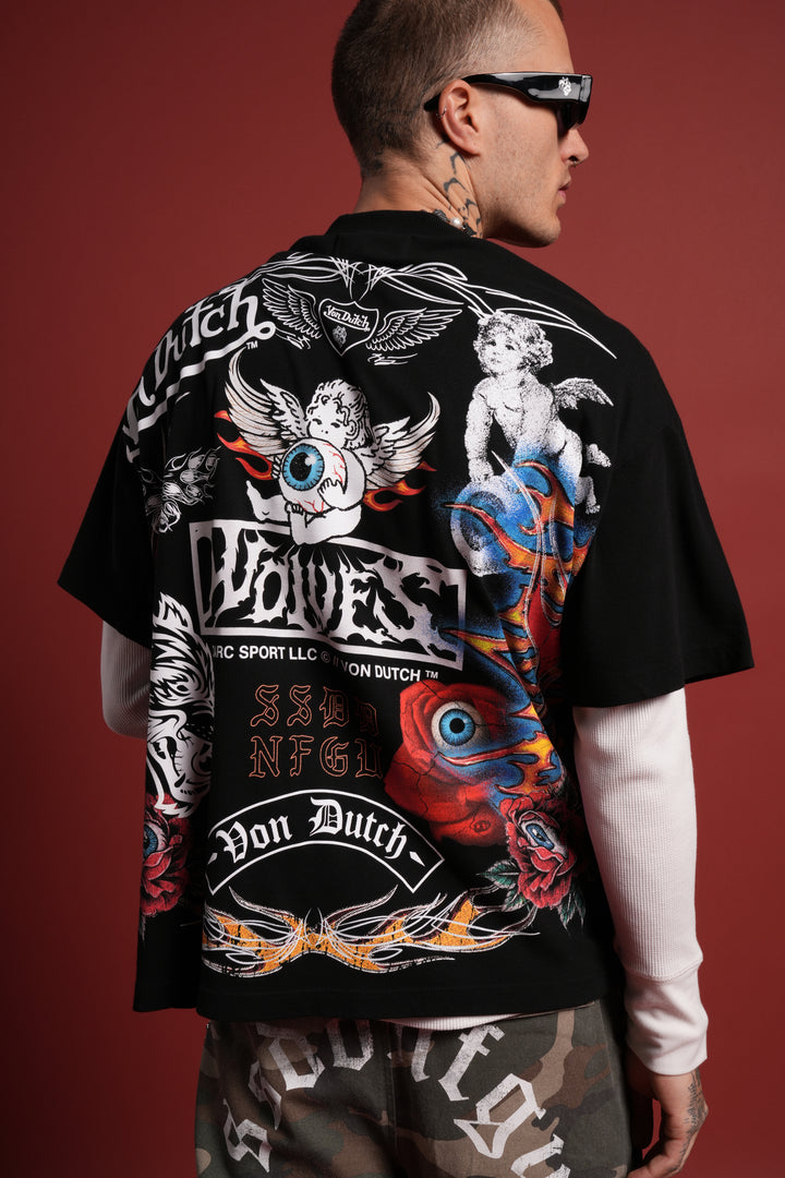 Kulture Klash Premium Oversized Tee in Black