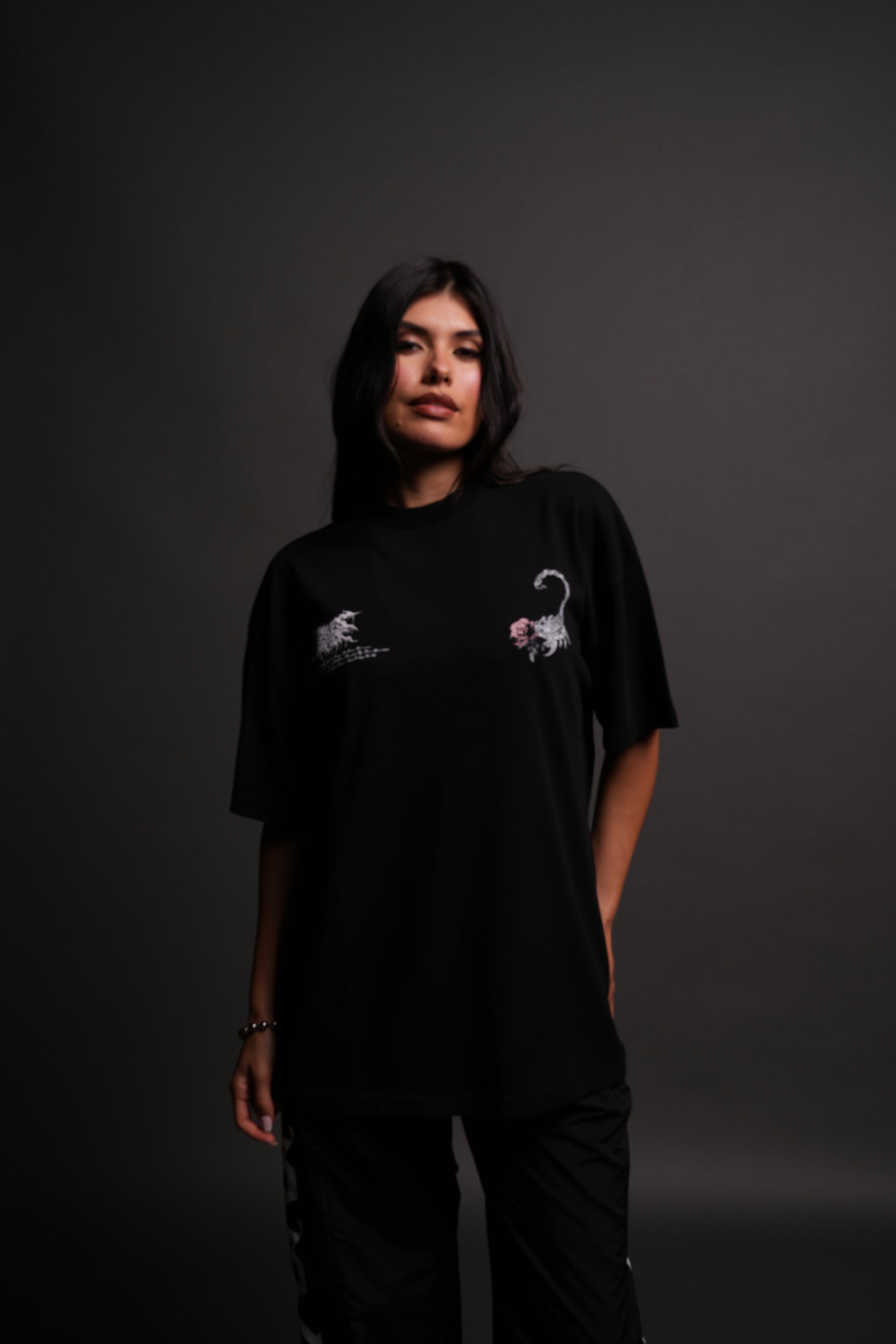 Scorpion Rose "Pump Cover" Tee in Black