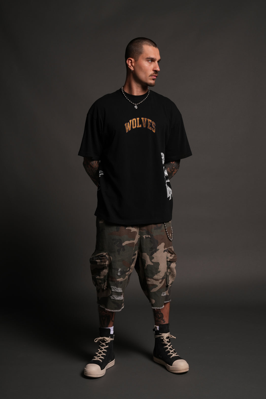 La Has Your Back Premium Oversized Tee in Black