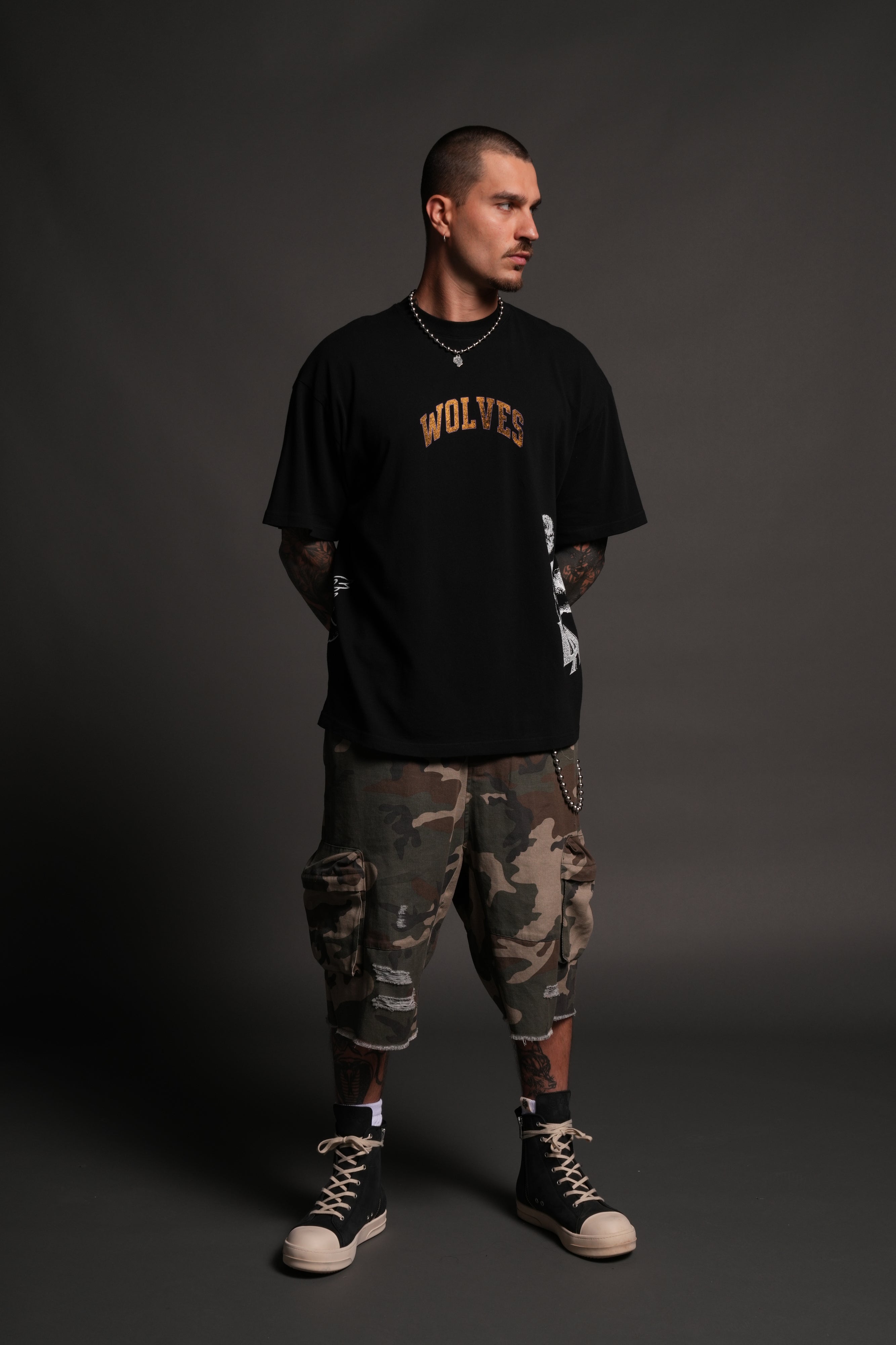 La Has Your Back Premium Oversized Tee in Black