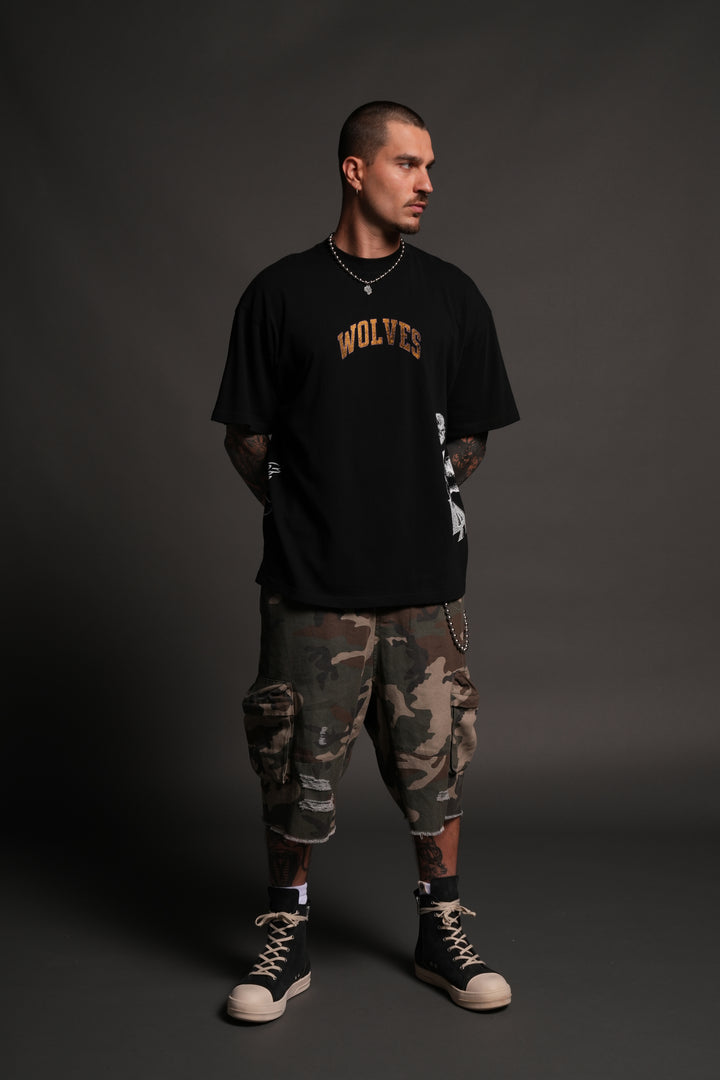 La Has Your Back Premium Oversized Tee in Black