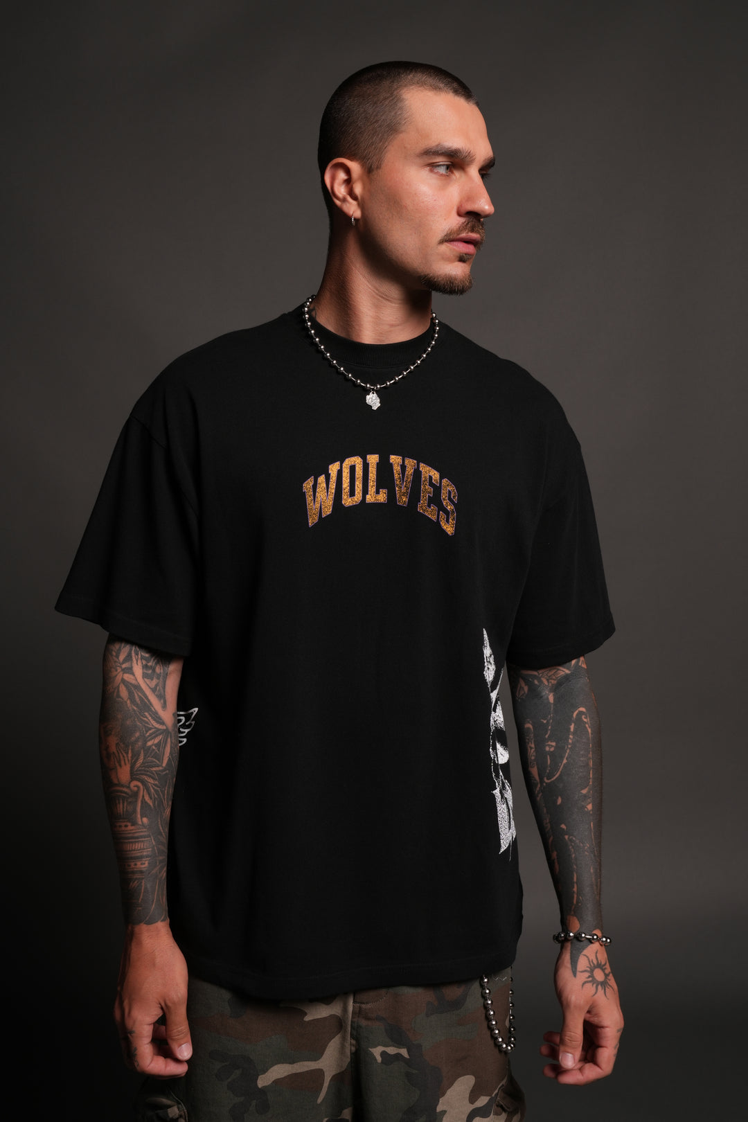 La Has Your Back Premium Oversized Tee in Black
