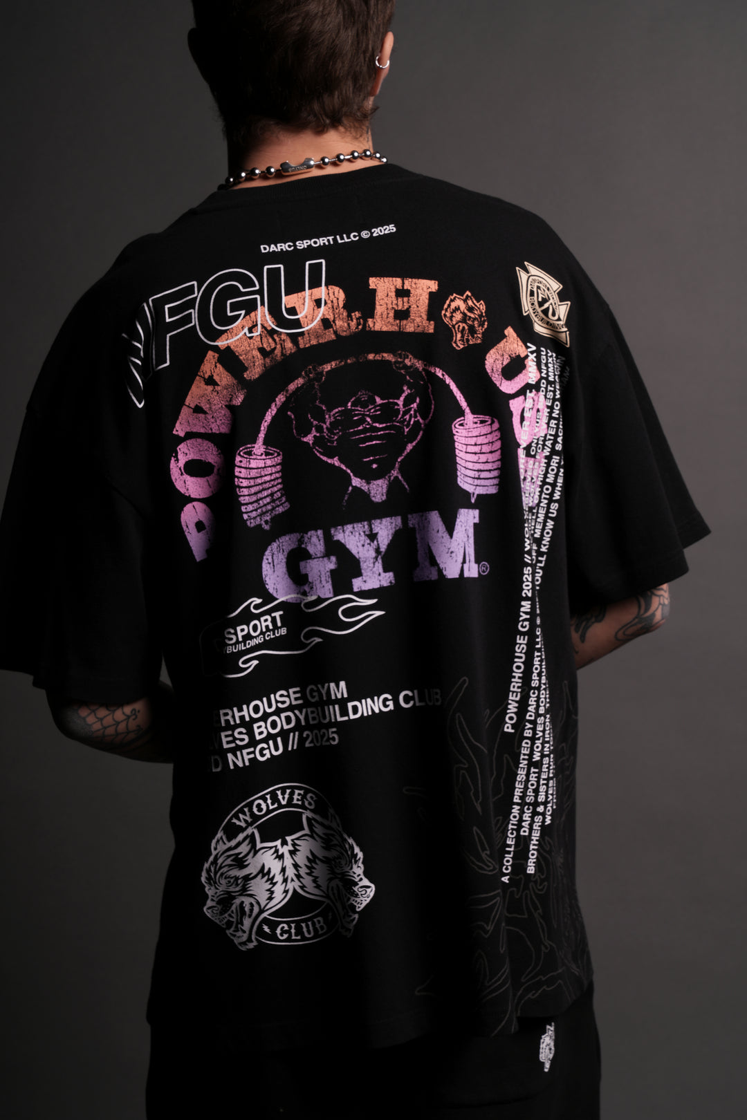 NFGU Powerhouse "Premium" Oversized Tee in Black