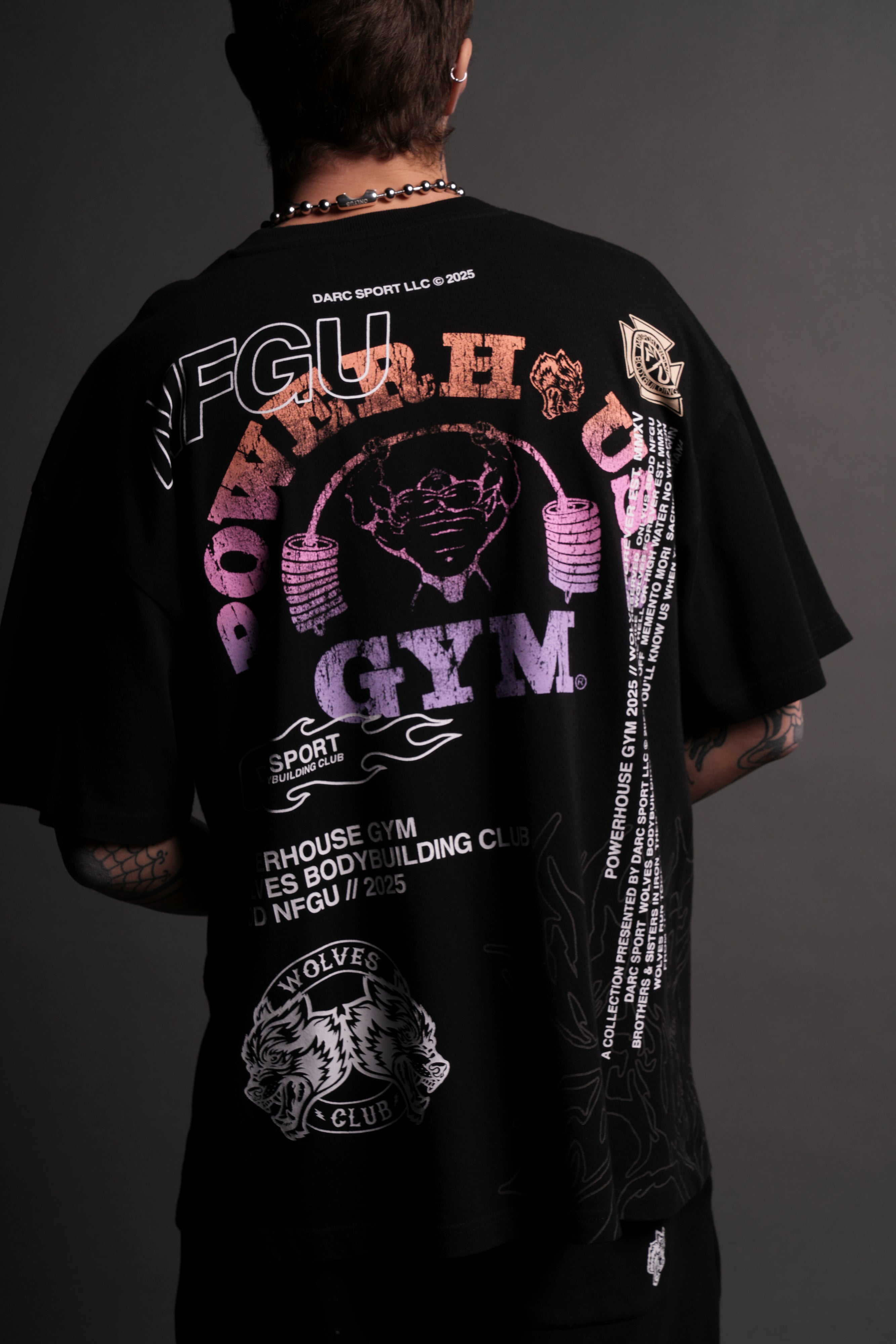 NFGU Powerhouse "Premium" Oversized Tee in Black