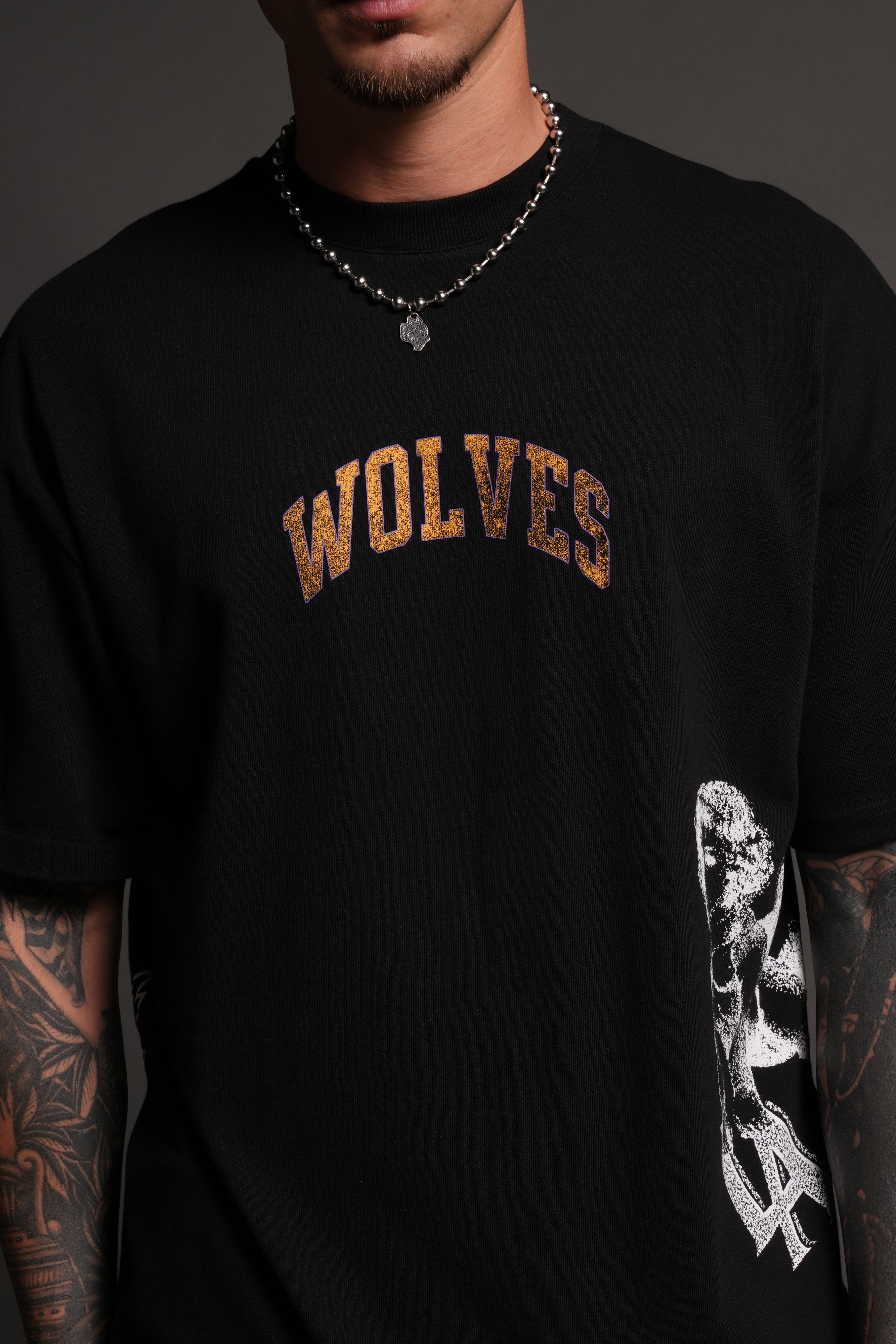 La Has Your Back Premium Oversized Tee in Black