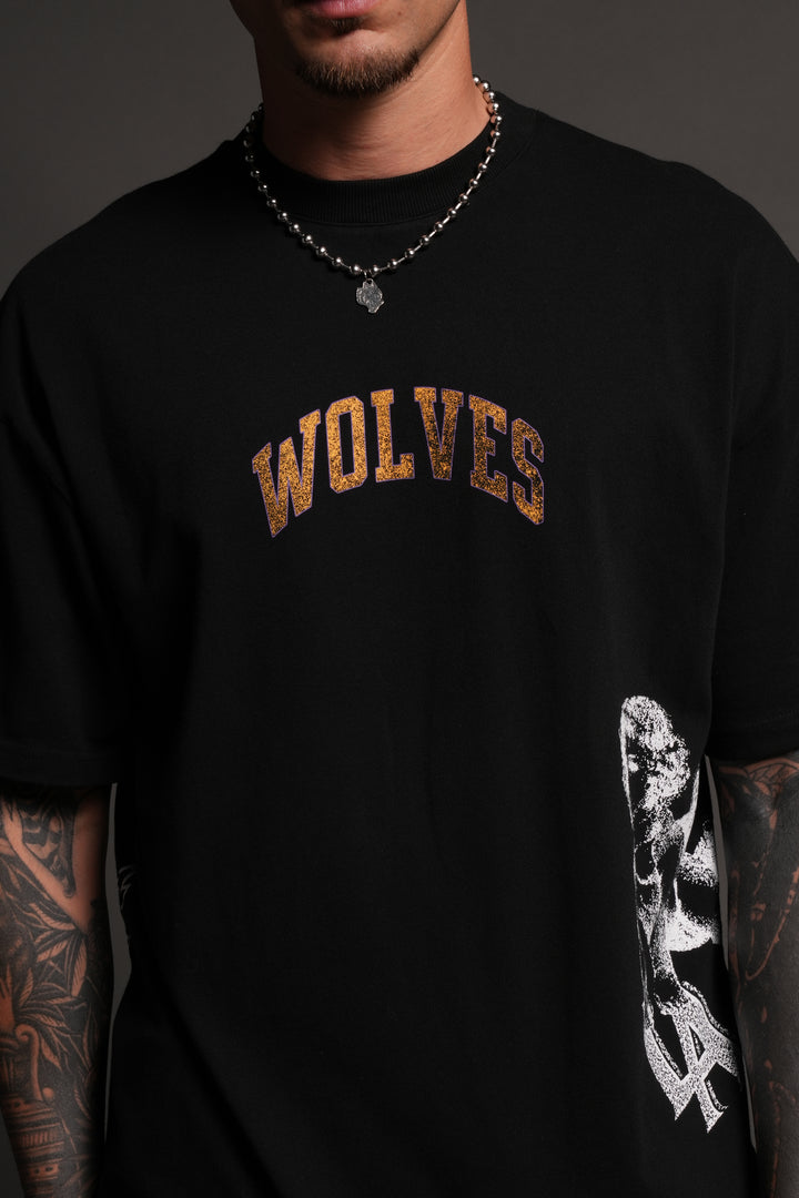 La Has Your Back Premium Oversized Tee in Black