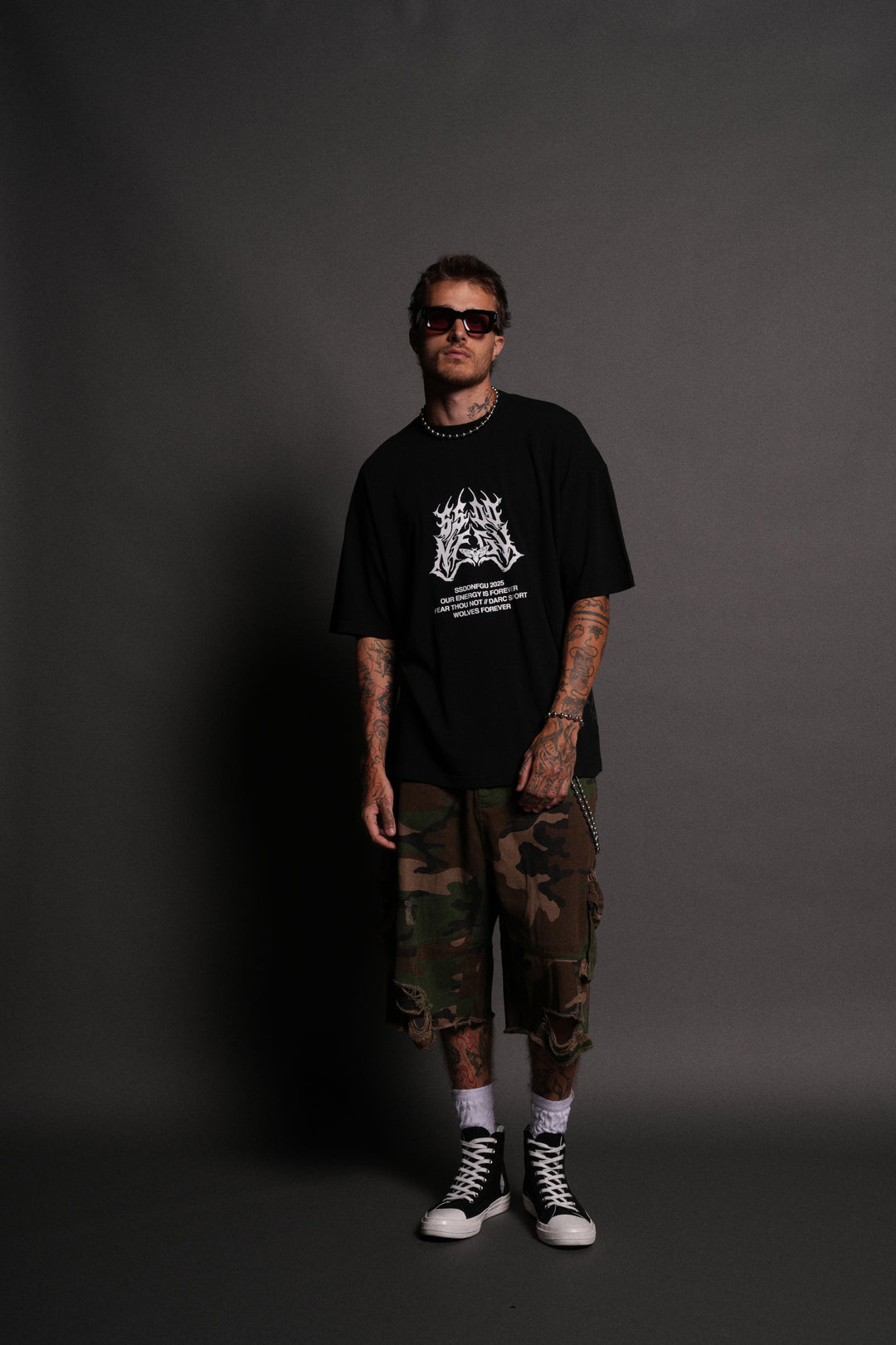 Darc Judas "Side By Side" Series Premium Oversized Tee in Black
