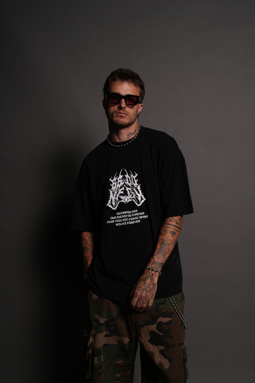 Darc Judas "Side By Side" Series Premium Oversized Tee in Black