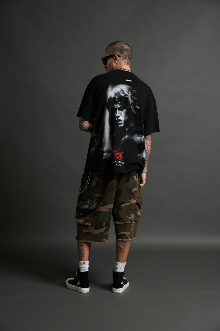 Dark Fate "Side By Side" Series Premium Oversized Tee in Black