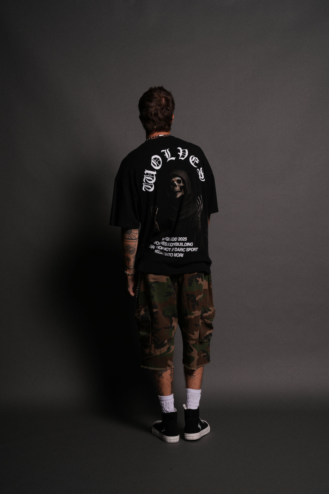 Darc Mori "Side By Side" Series Premium Oversized Tee in Black
