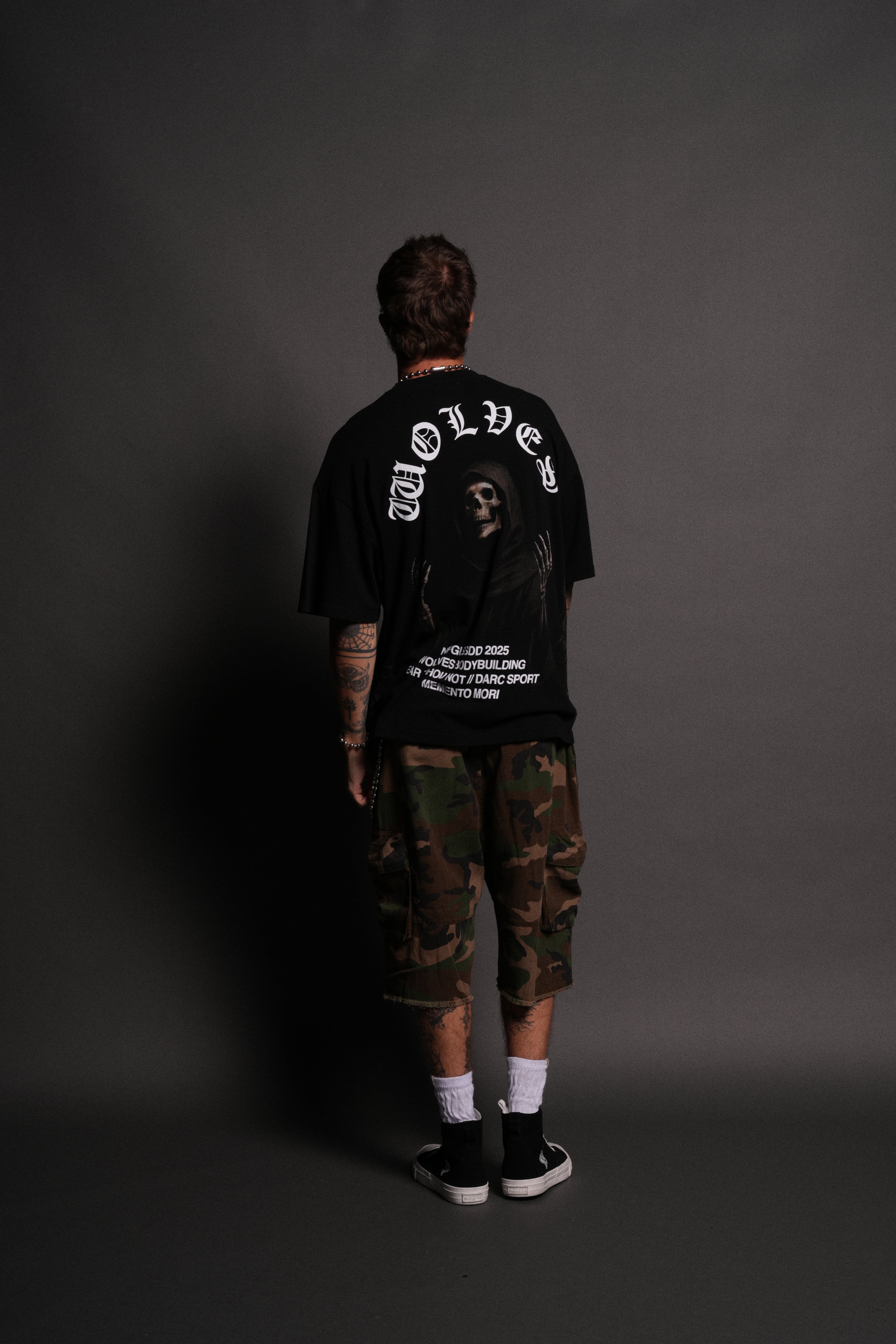 Darc Mori "Side By Side" Series Premium Oversized Tee in Black
