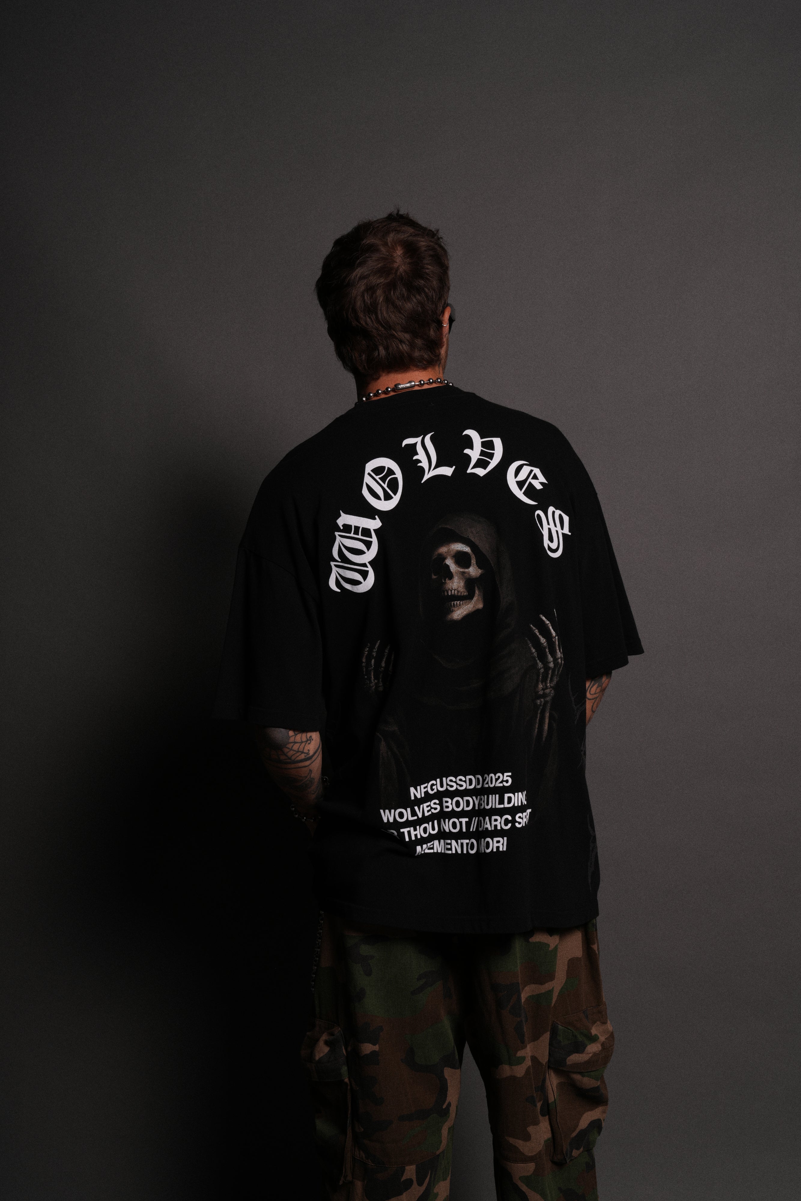 Darc Mori "Side By Side" Series Premium Oversized Tee in Black