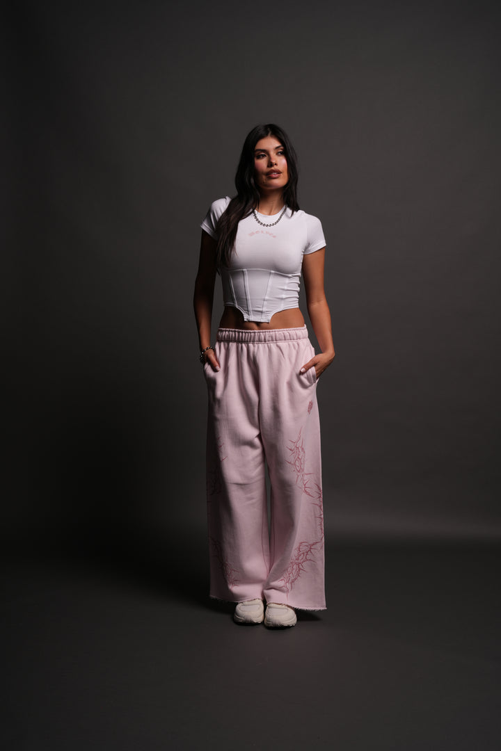 Chopper Wolf Salem Corset Tee in White