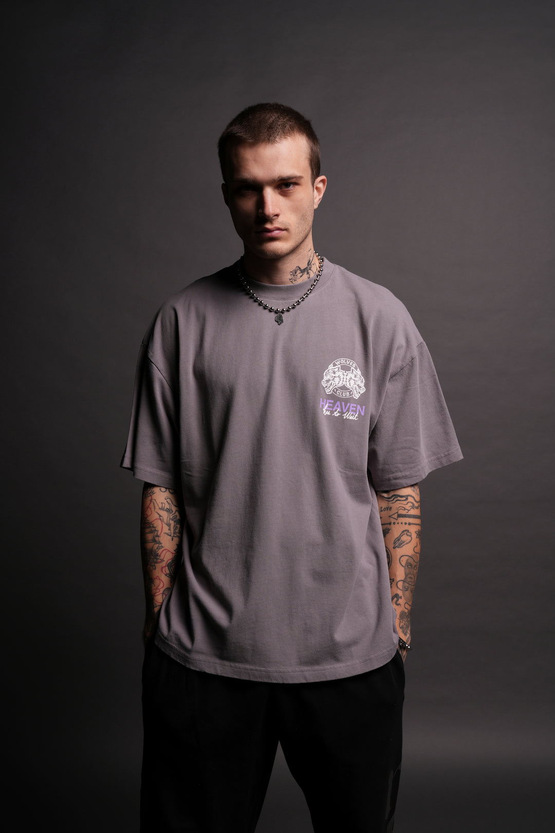 Overcome Mortality "Premium" Oversized Tee in Dove Gray