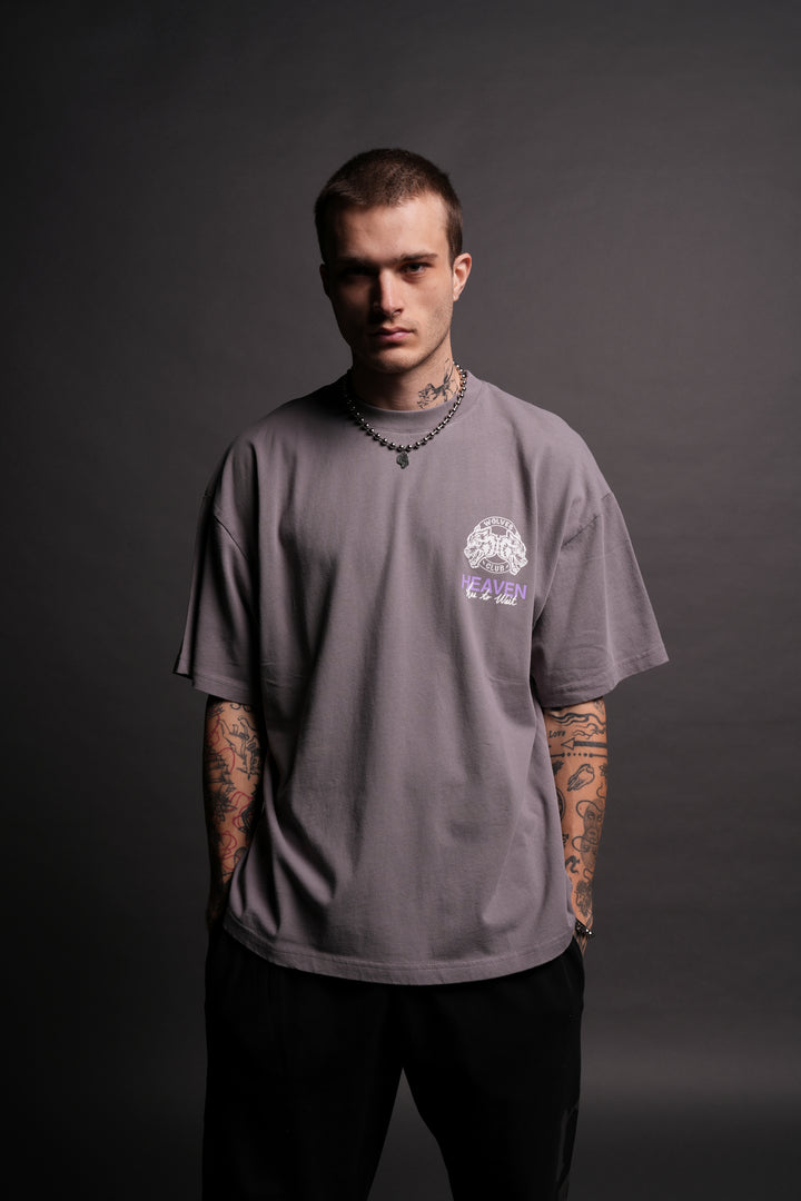 Overcome Mortality "Premium" Oversized Tee in Dove Gray