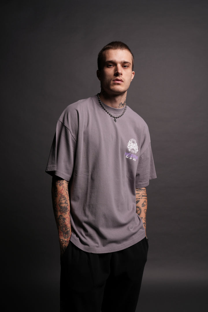 Overcome Mortality "Premium" Oversized Tee in Dove Gray