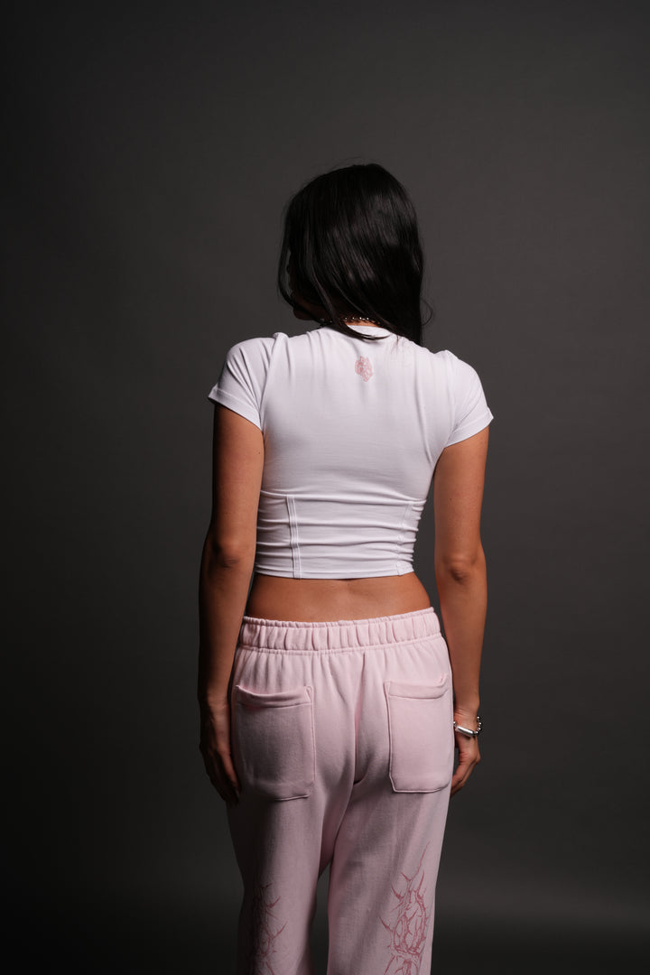 Chopper Wolf Salem Corset Tee in White