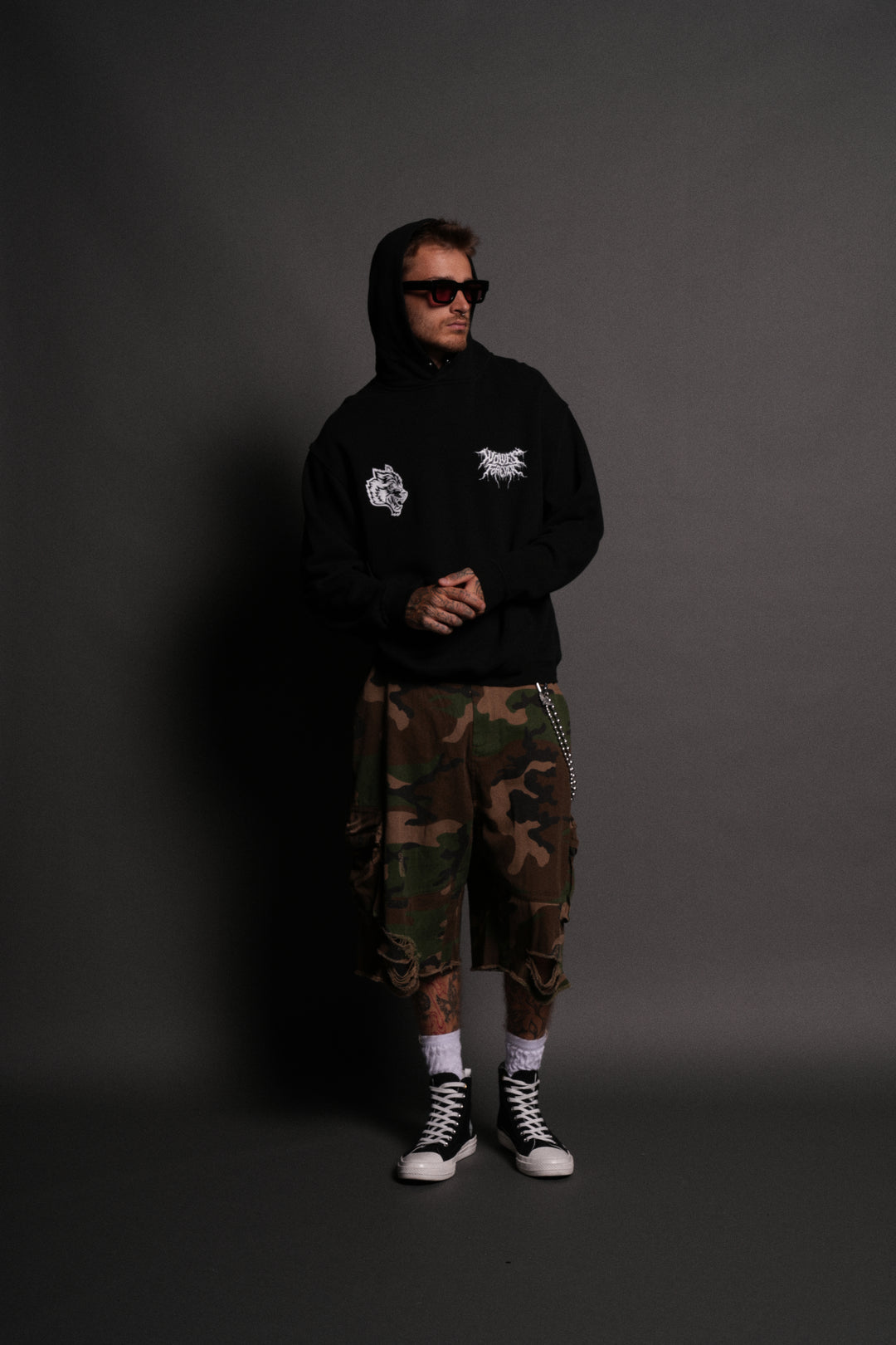 Up Above "Pierce" Hoodie in Black