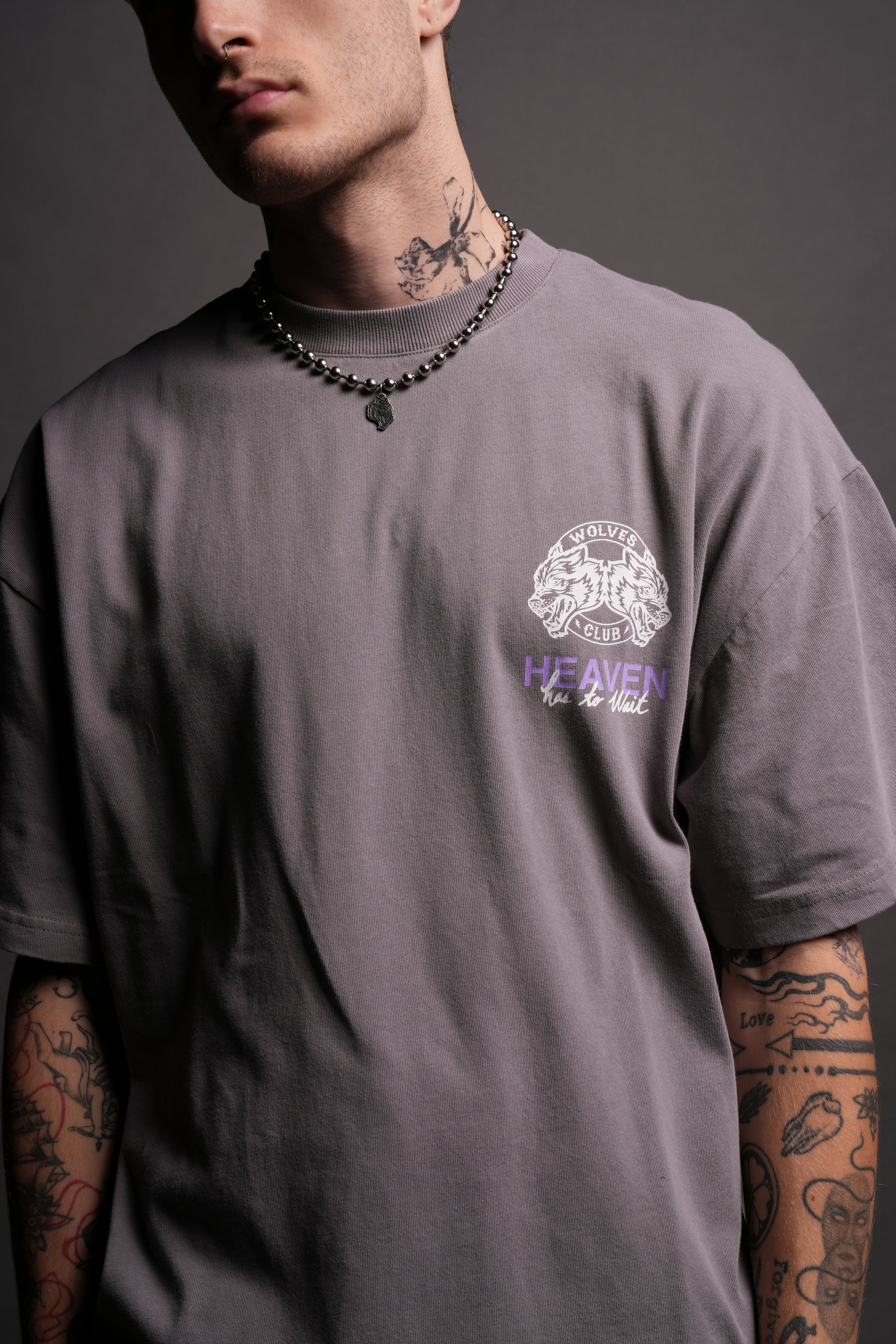 Overcome Mortality "Premium" Oversized Tee in Dove Gray