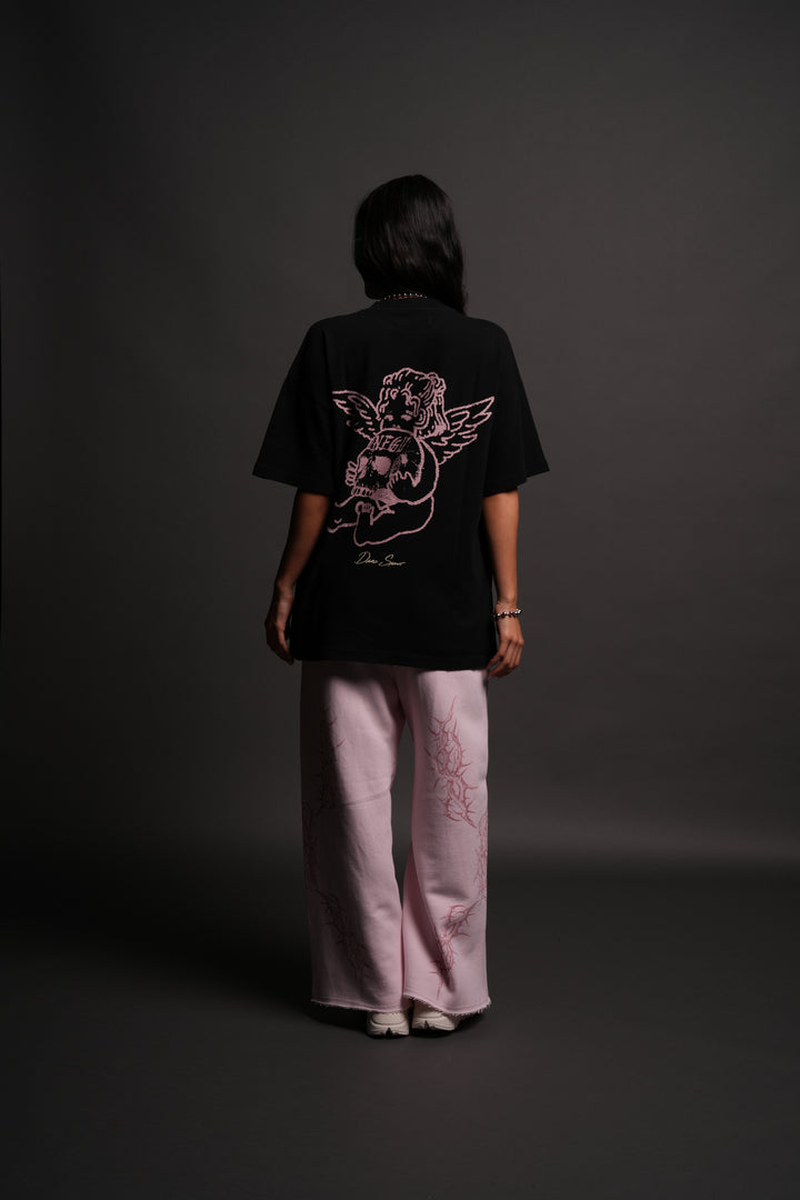 Cherub and the Skull "Pump Cover" Tee in Black