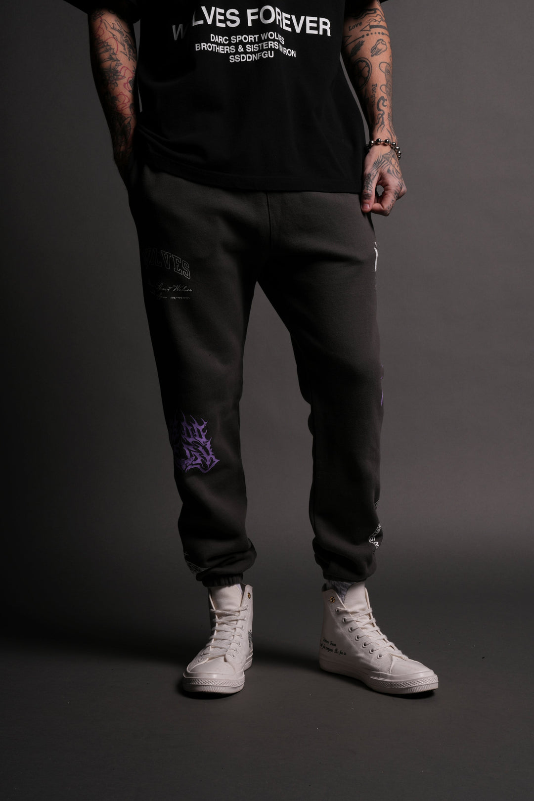 Wolves Club Forever Post Lounge Sweats in Wolf Gray