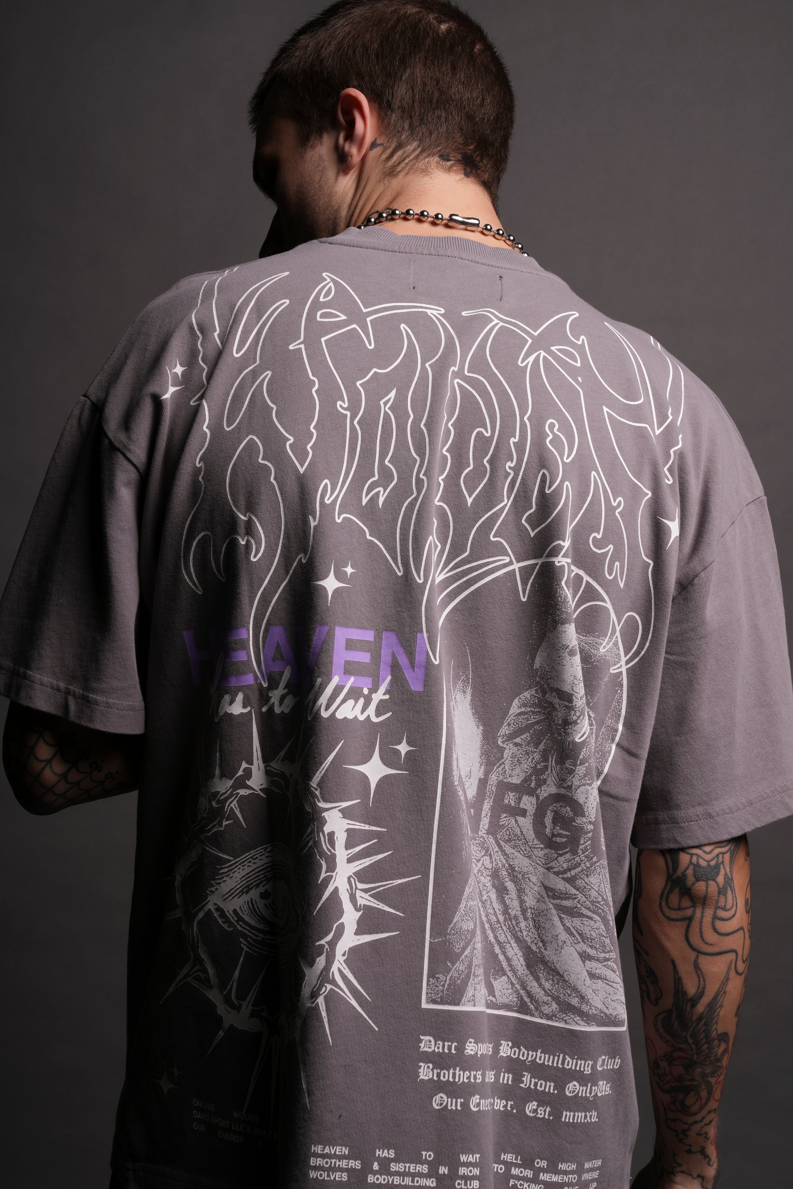 Overcome Mortality "Premium" Oversized Tee in Dove Gray