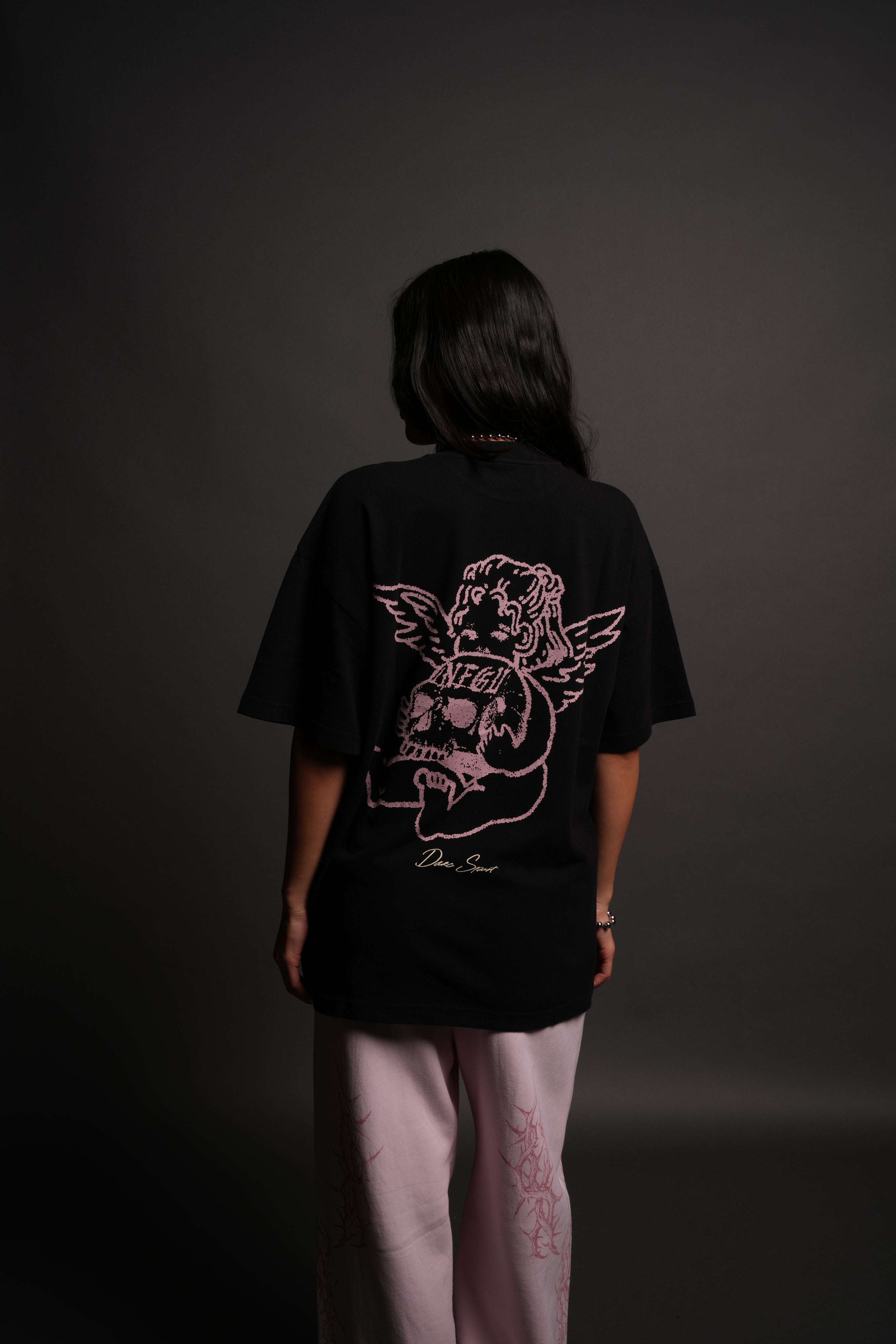 Cherub and the Skull "Pump Cover" Tee in Black