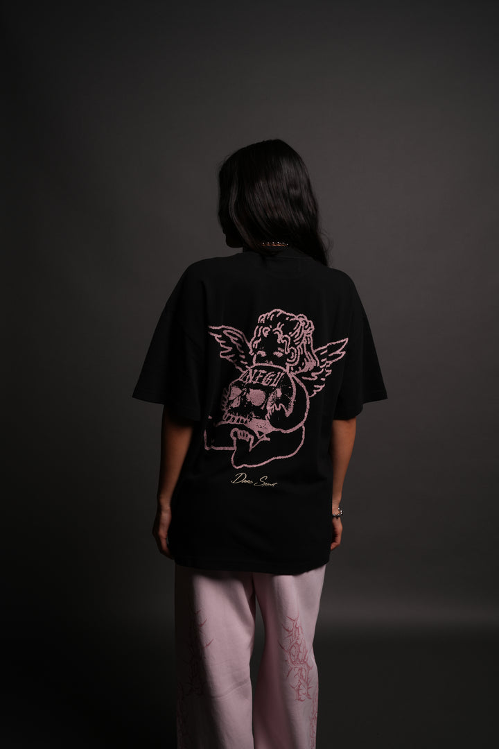 Cherub and the Skull "Pump Cover" Tee in Black