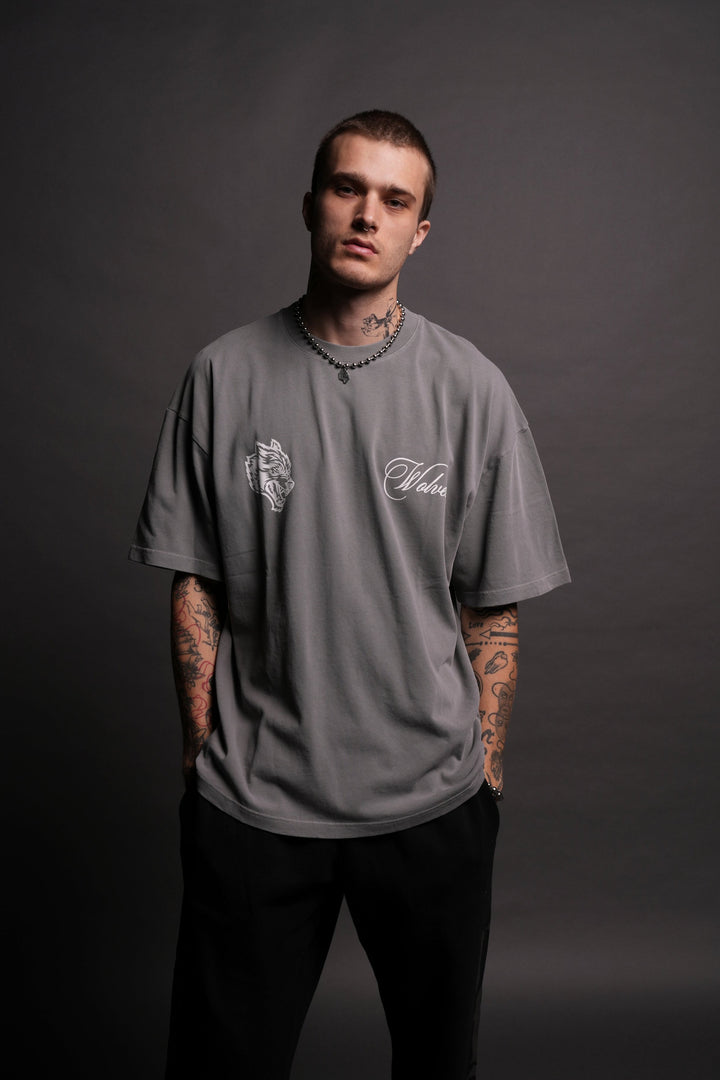 (1 OF 500) Have No Fear "Premium" Oversized Tee in Dove Gray