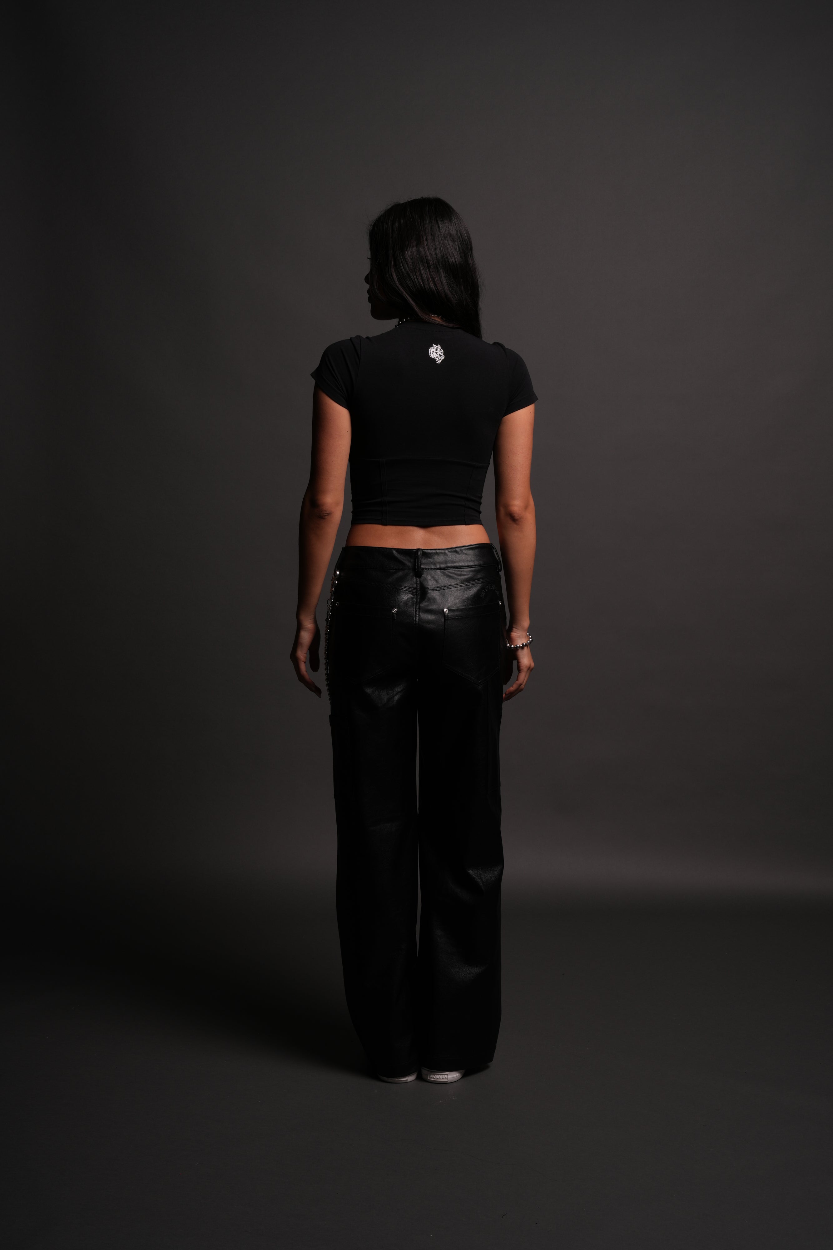 Chopper Wolf Salem Corset Tee in Black