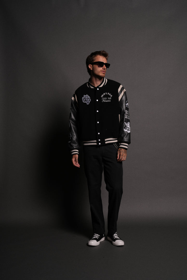 10 Years Purnell Letterman Jacket in Black