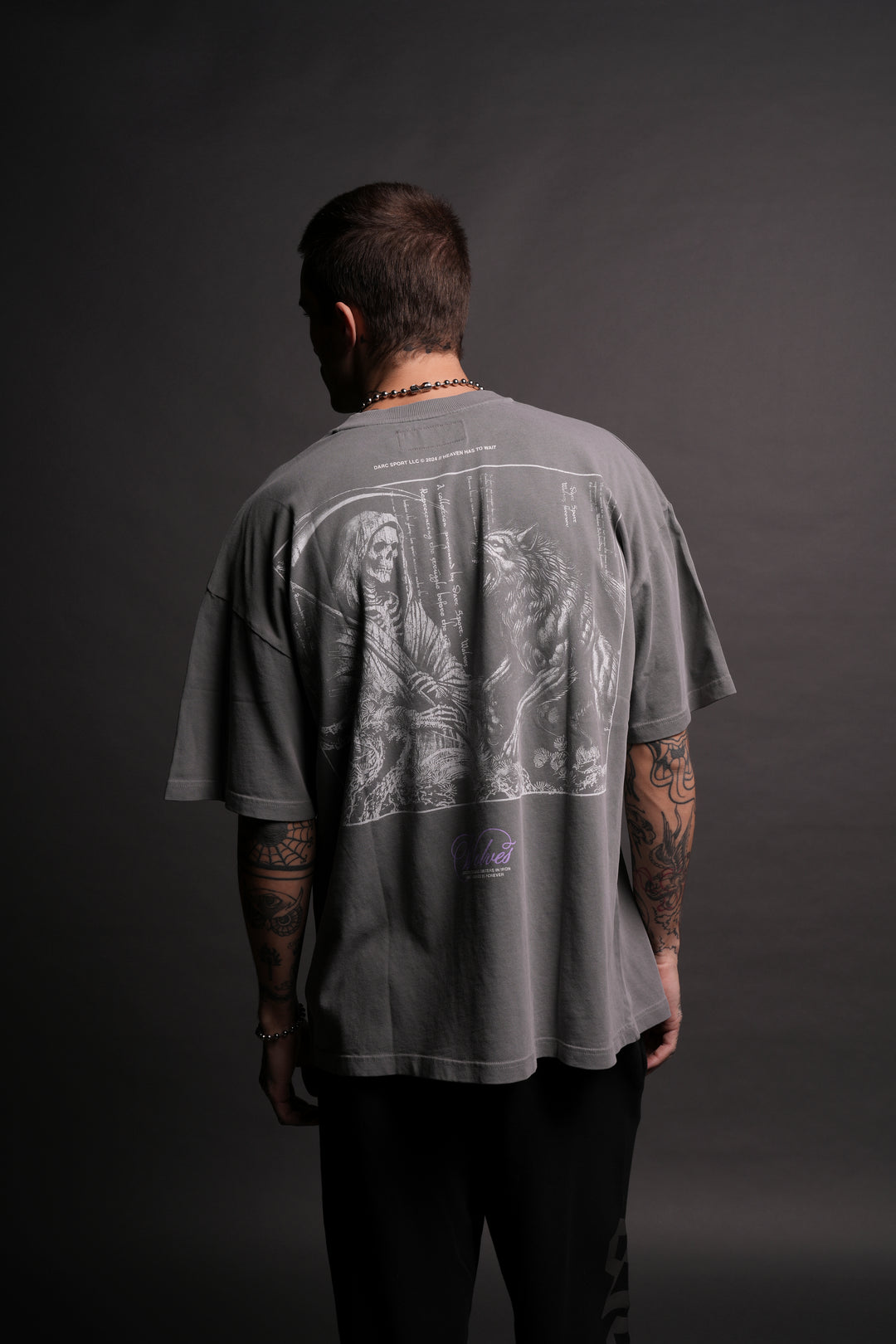 (1 OF 500) Have No Fear "Premium" Oversized Tee in Dove Gray