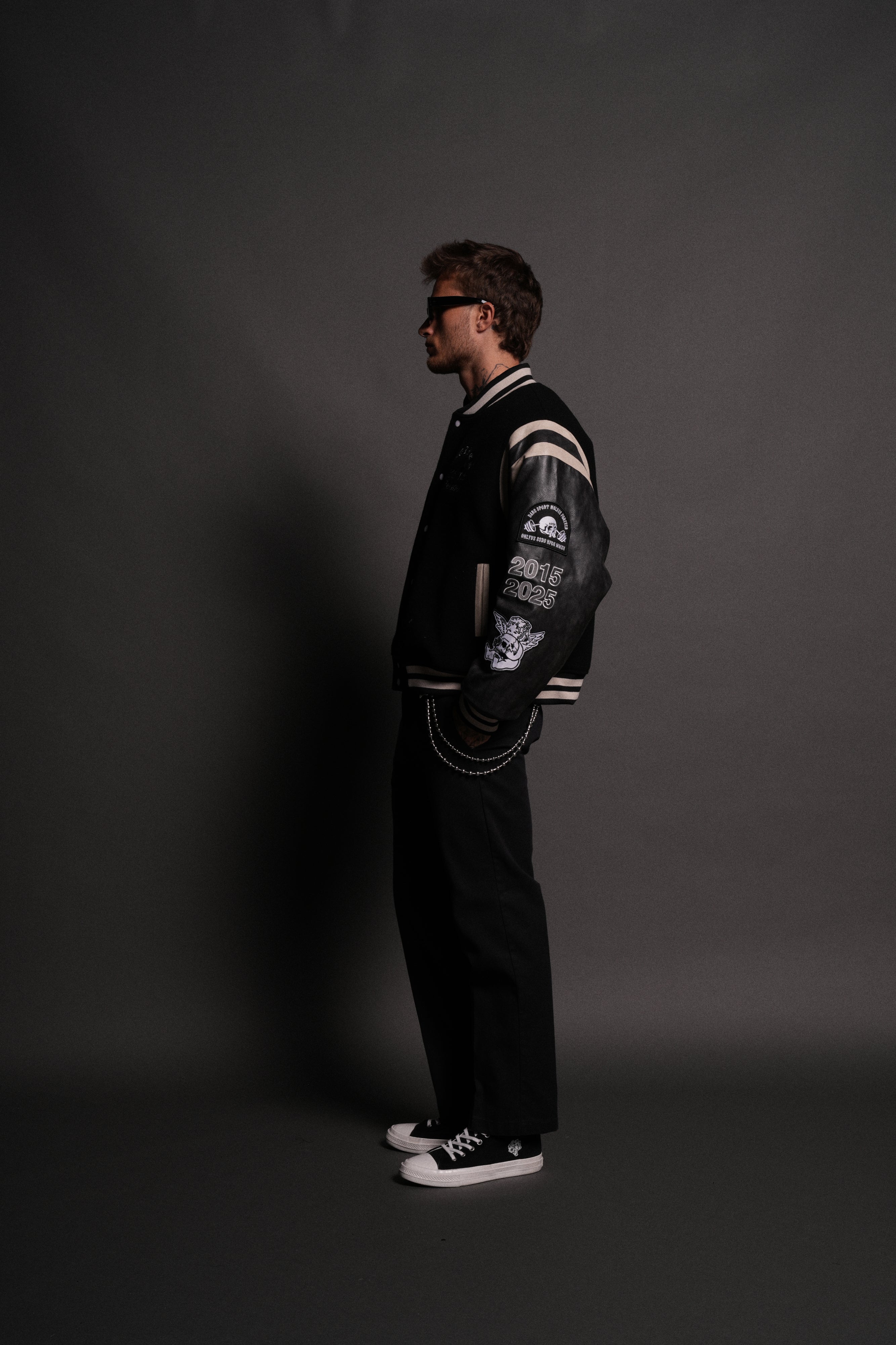 10 Years Purnell Letterman Jacket in Black
