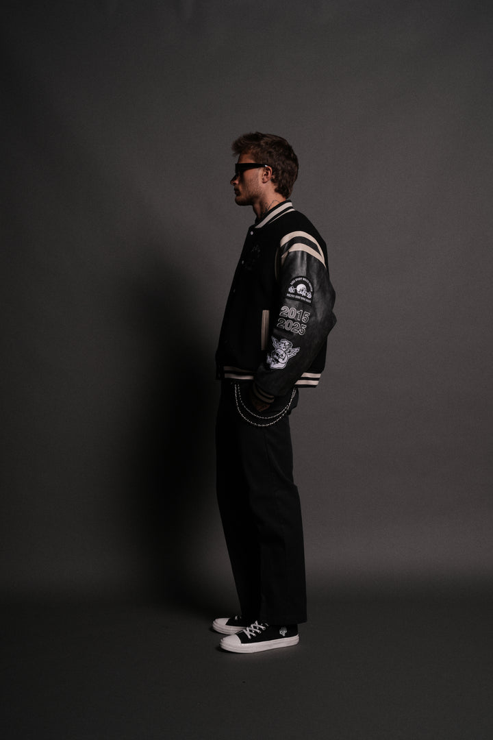 10 Years Purnell Letterman Jacket in Black