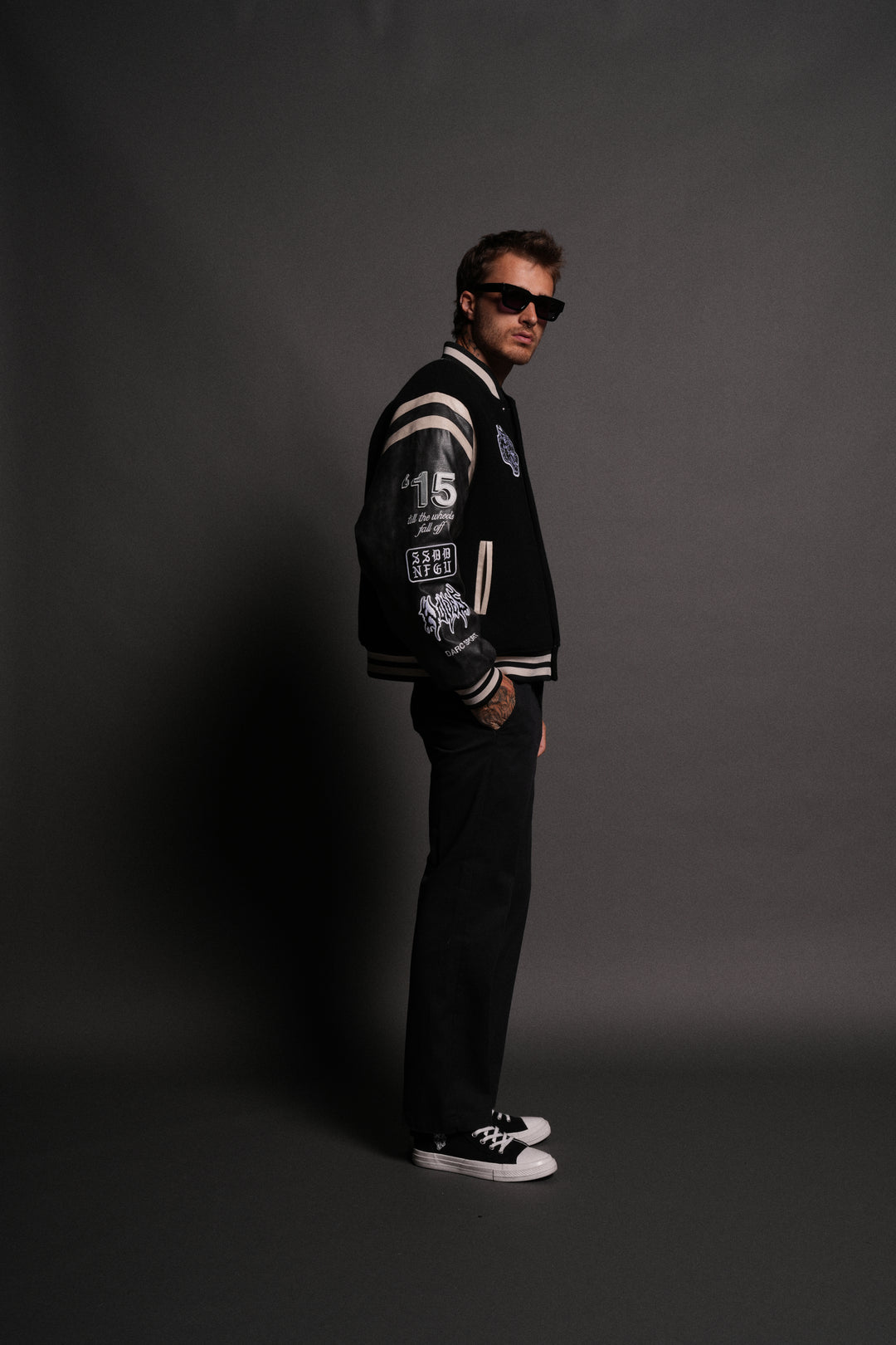 10 Years Purnell Letterman Jacket in Black