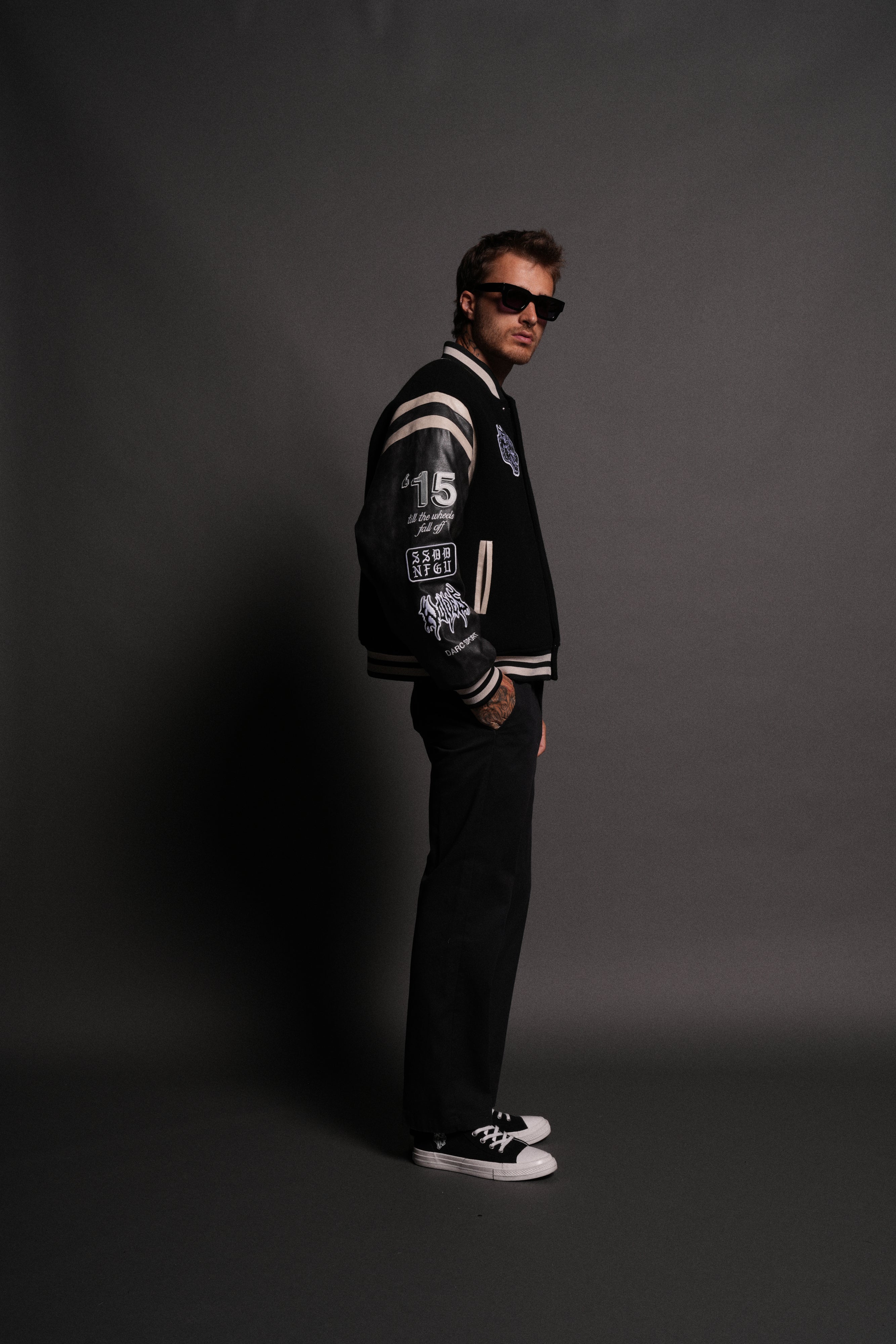 10 Years Purnell Letterman Jacket in Black