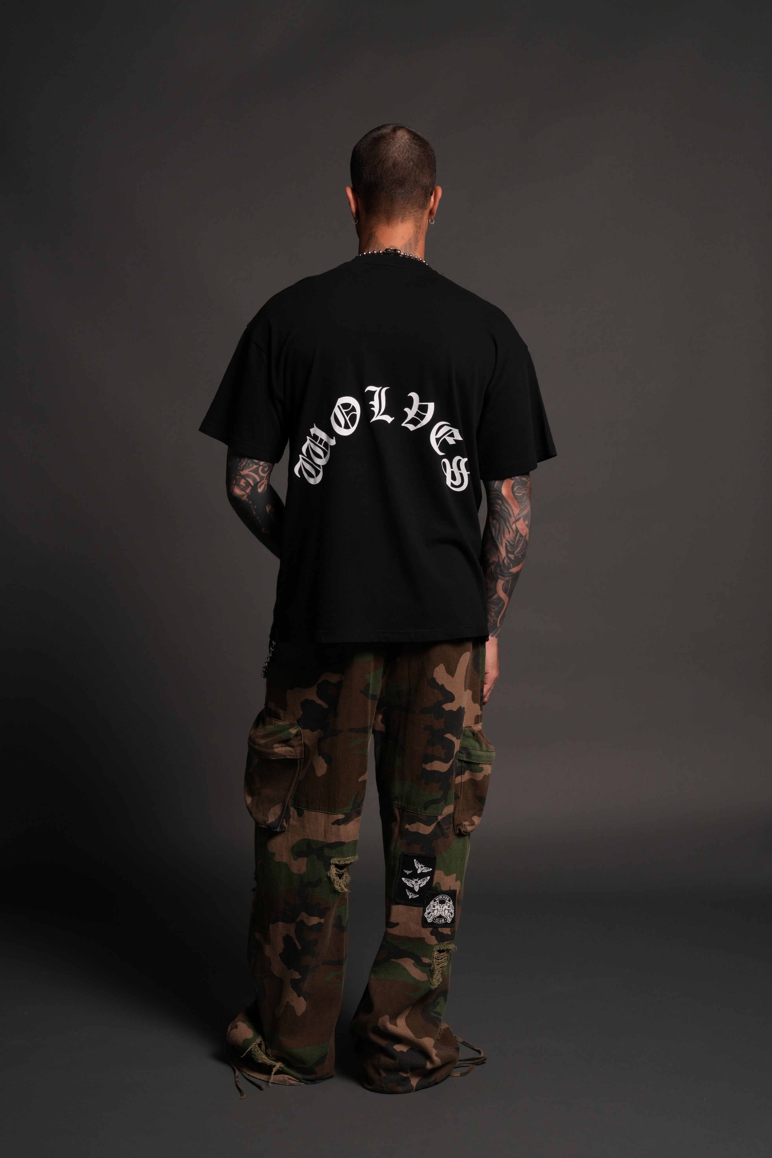 Los Cherub Premium Oversized Tee in Black