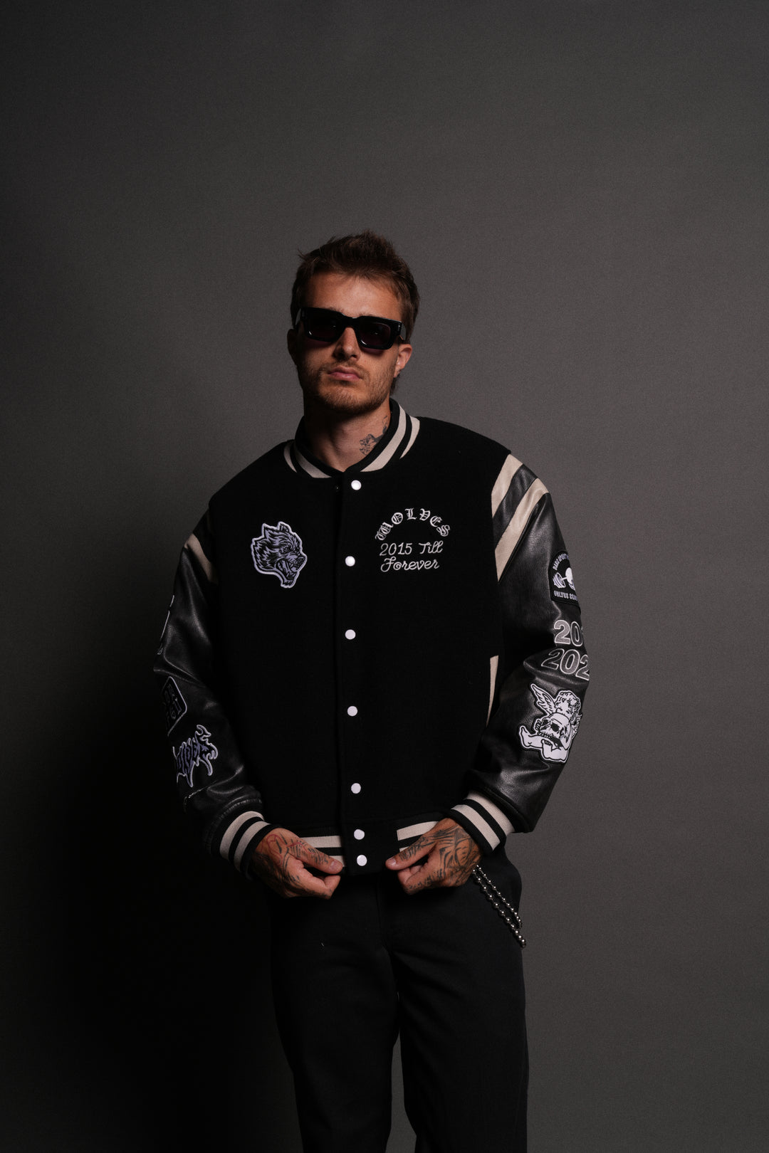 10 Years Purnell Letterman Jacket in Black