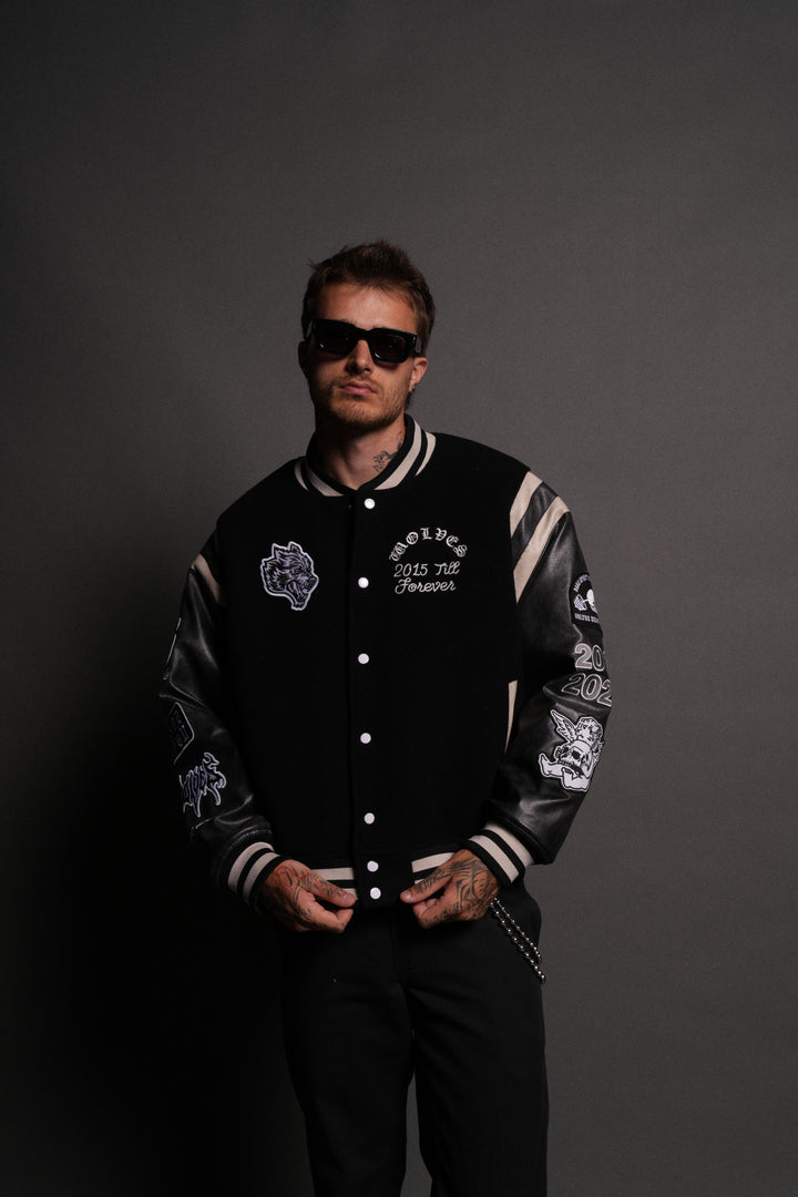 10 Years Purnell Letterman Jacket in Black