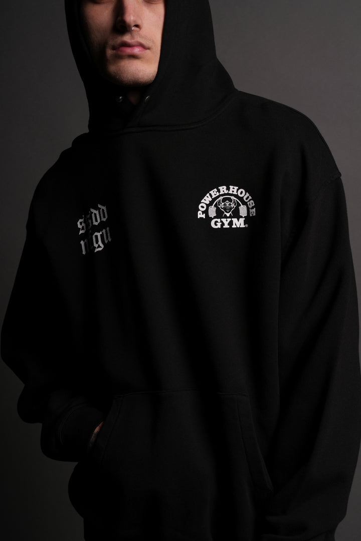 Powerhouse Of The Wolves V2 "Pierce" Hoodie in Black/White