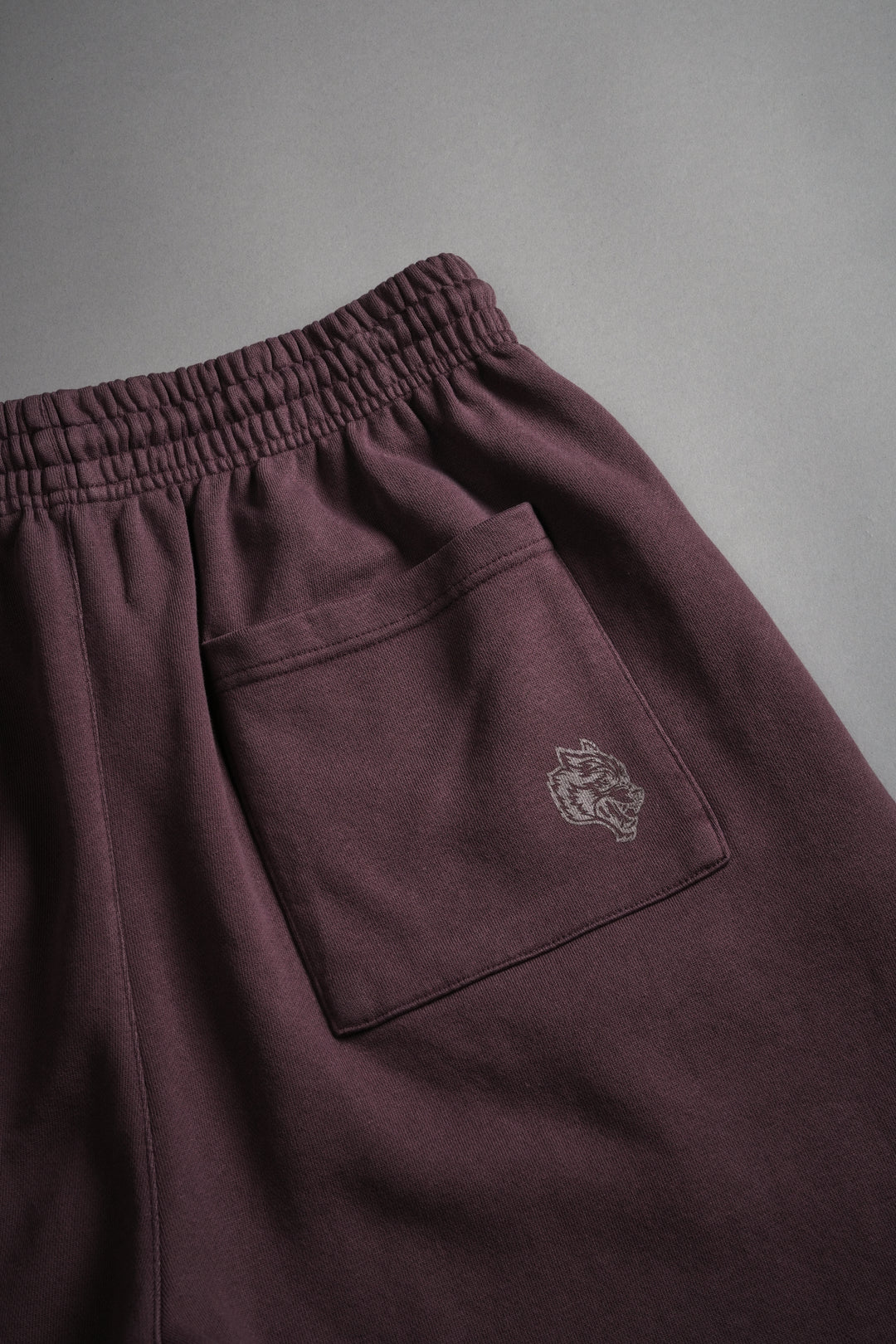 Darc Wandering Grunge Brock Sweat Shorts in Darc Garnet Drift Wash