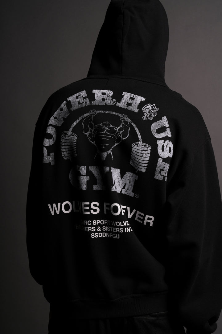 Powerhouse Of The Wolves V2 "Pierce" Hoodie in Black/White