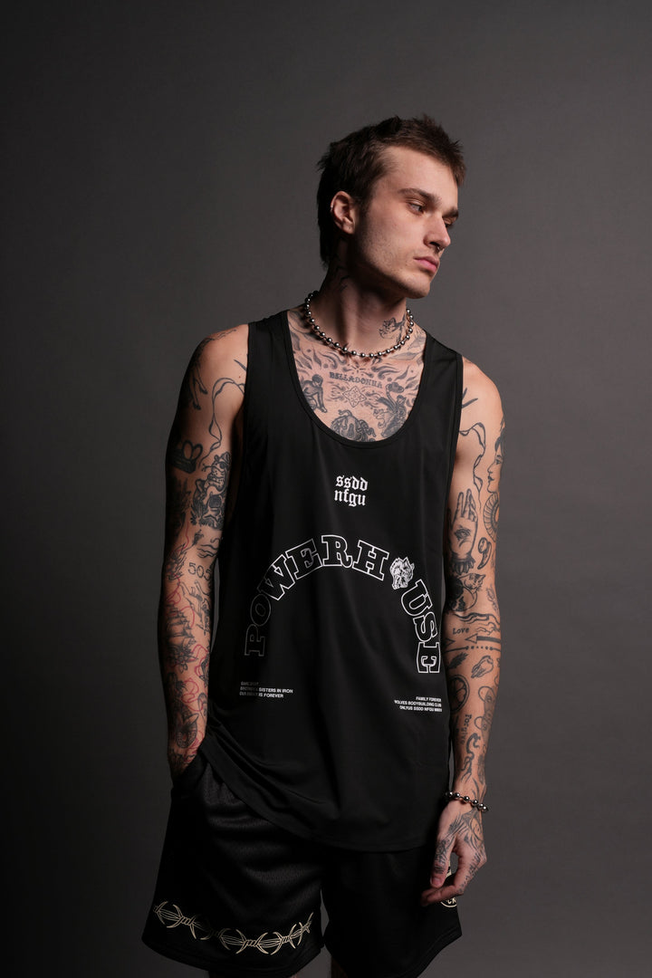 Powerhouse Wolves "Dry Wolf" (Mecca) Tank in Black