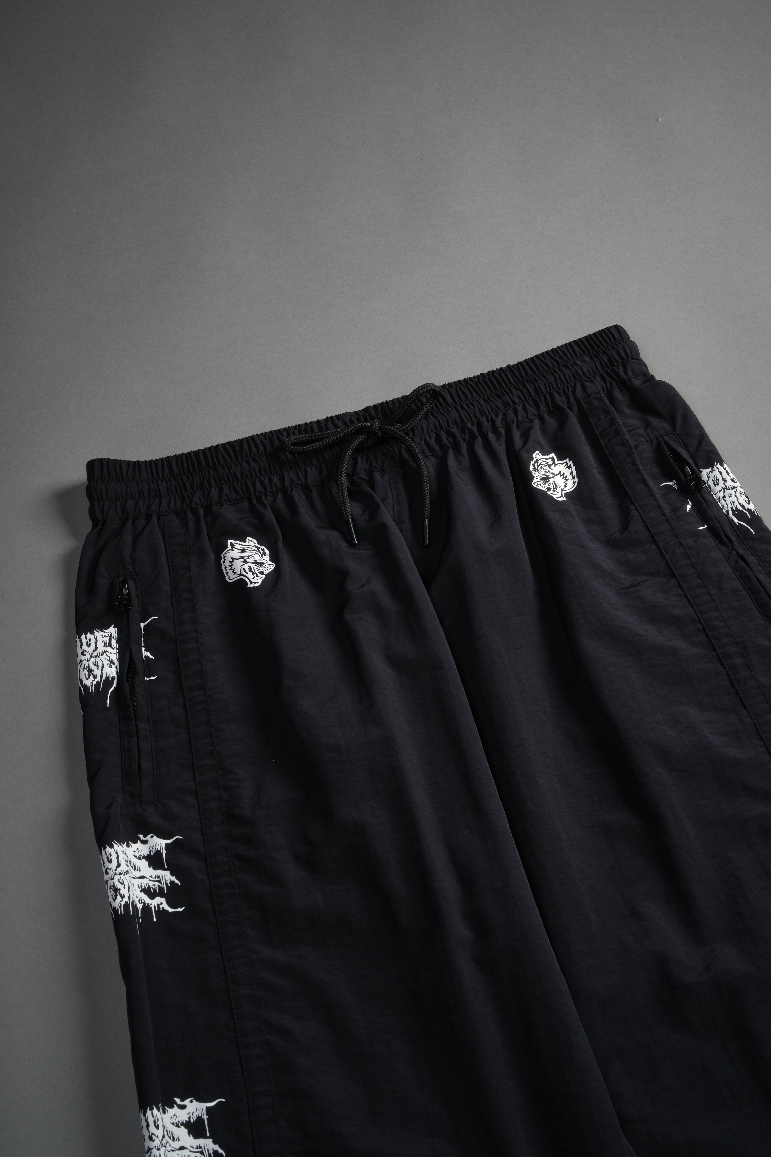 Drip Hesh Remind Track Pants in Black/White